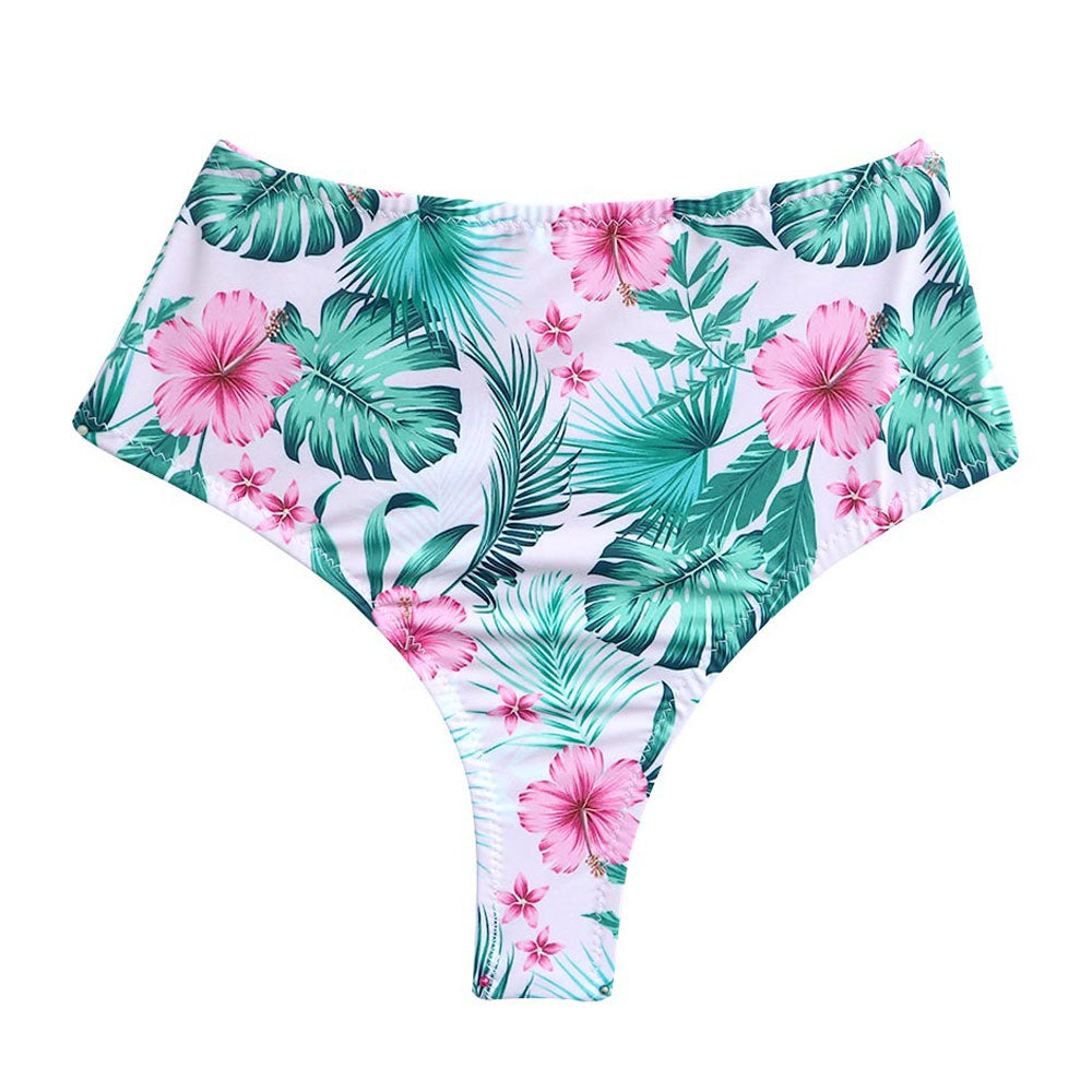 Ultimate Tropical High-Waist Brazilian Thong Bikini Bottom