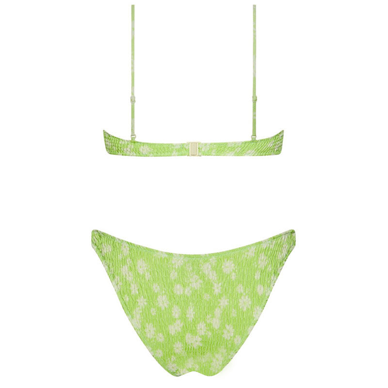 Premium Bicolor Floral High-Cut Bikini Set - Ultimate Beachwear