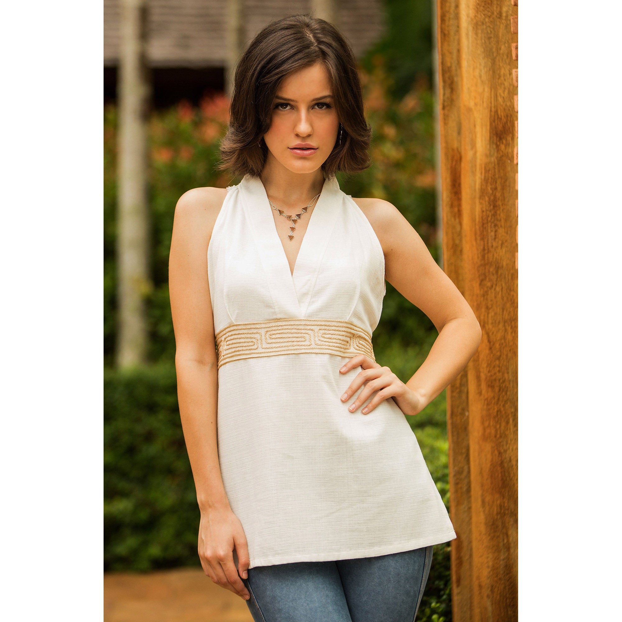 Premium Ivory Cotton Blouse - Smart Chic Design