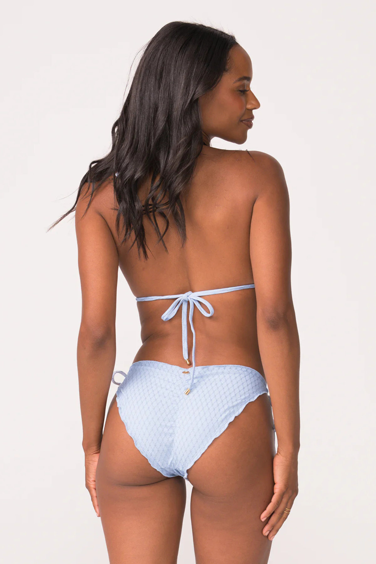 Premium PQ Swim Lettuce Edge Tie Teeny Bottoms - Tallulah Collection