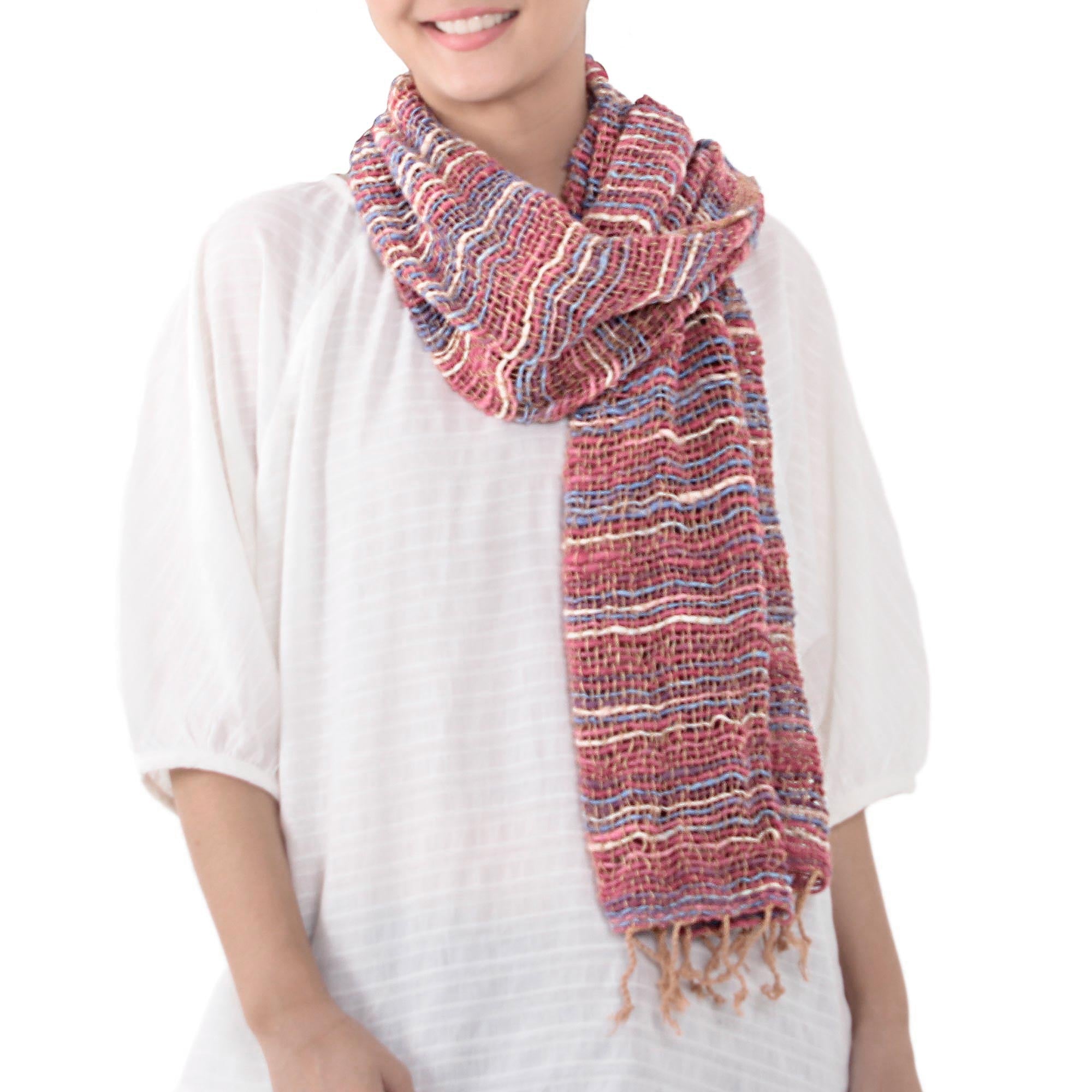 Premium Handwoven Cotton Scarf - Candy Color Bliss from Thailand