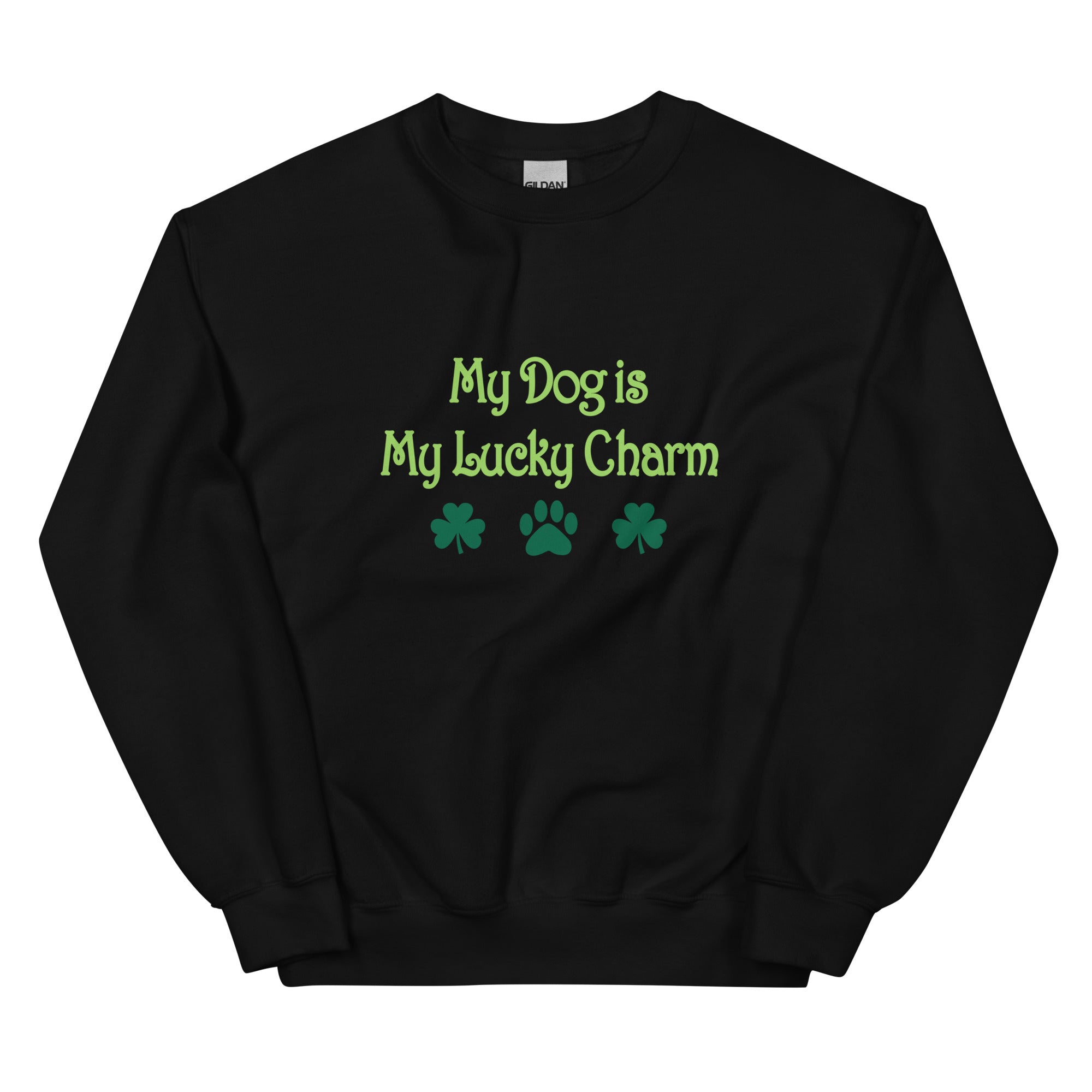 Premium 'My Dog Is My Lucky Charm' Crewneck Sweatshirt - Ultimate Comfort for Dog Lovers