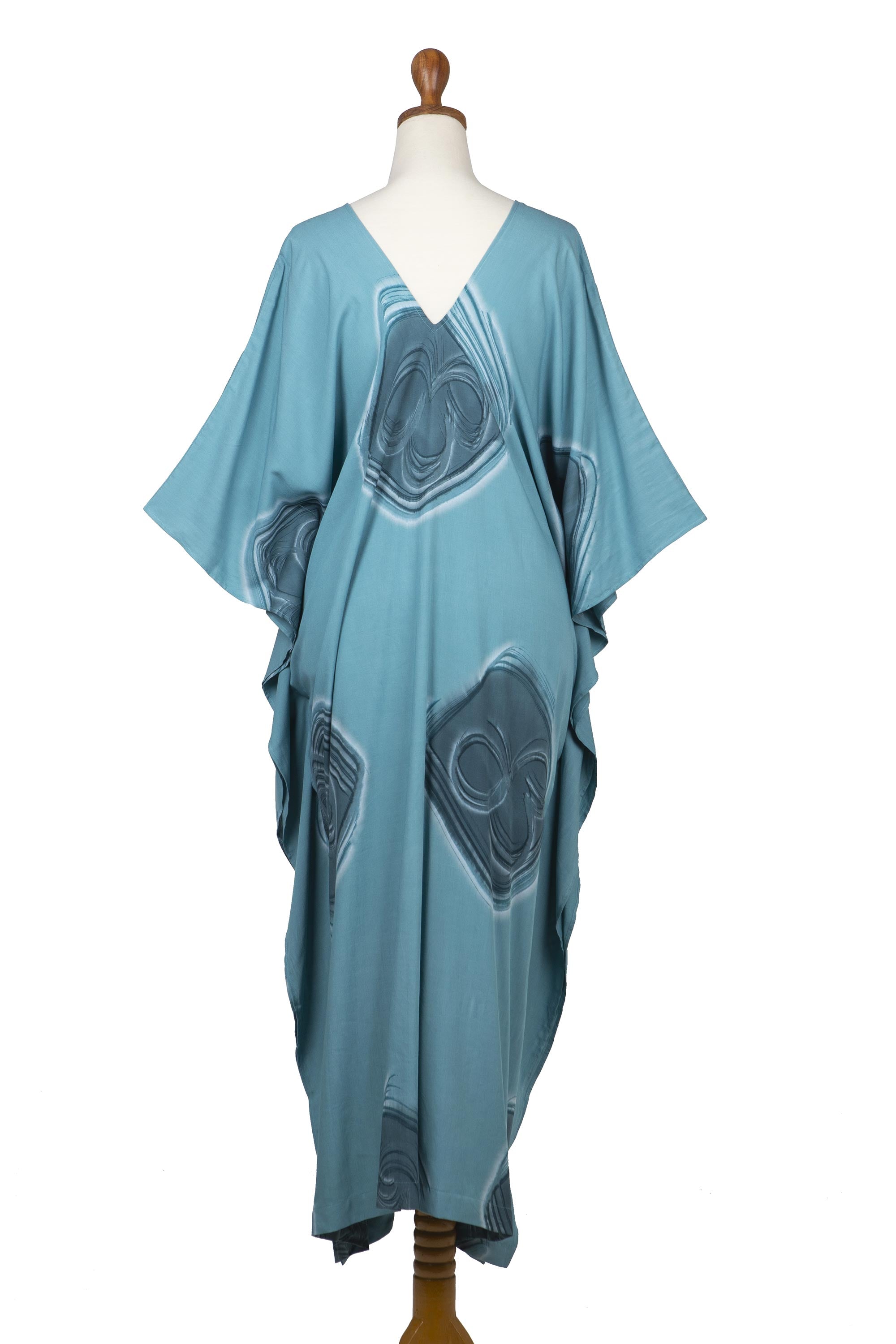 Premium Hand-Painted Rayon Caftan - Bali Artisan Crafted