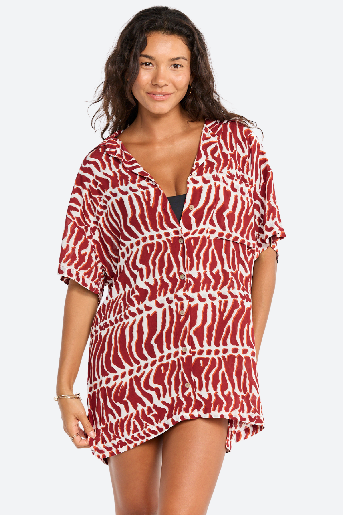 Premium Benoa Swim Aloha Shirt Dress - Ultimate Beach Coverup