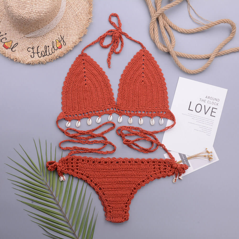 Ultimate Crochet Knit Brazilian Bikini Set – Stylish & Sexy Beachwear