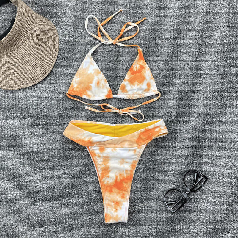 Ultimate Bicolor Tie Dye Brazilian Bikini Set - High Cut & Adjustable