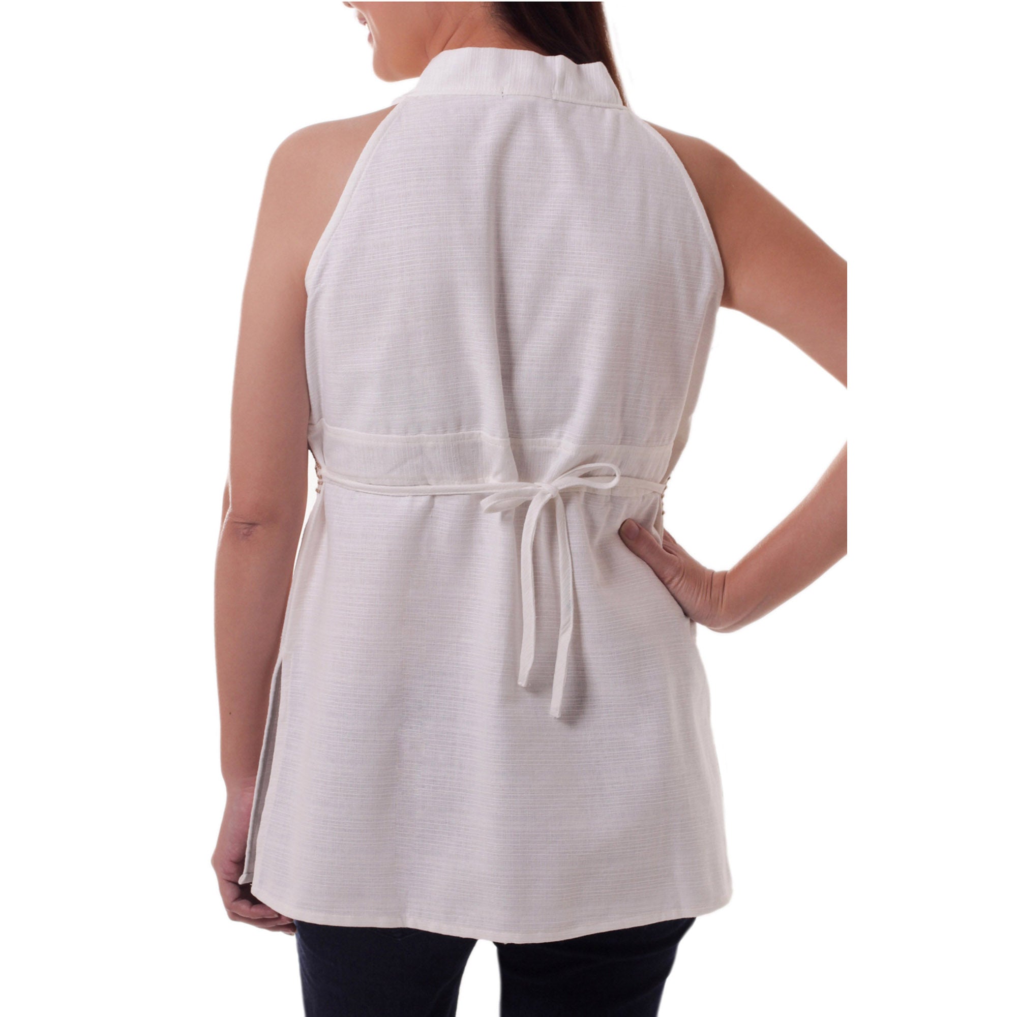 Premium Ivory Cotton Blouse - Smart Chic Design