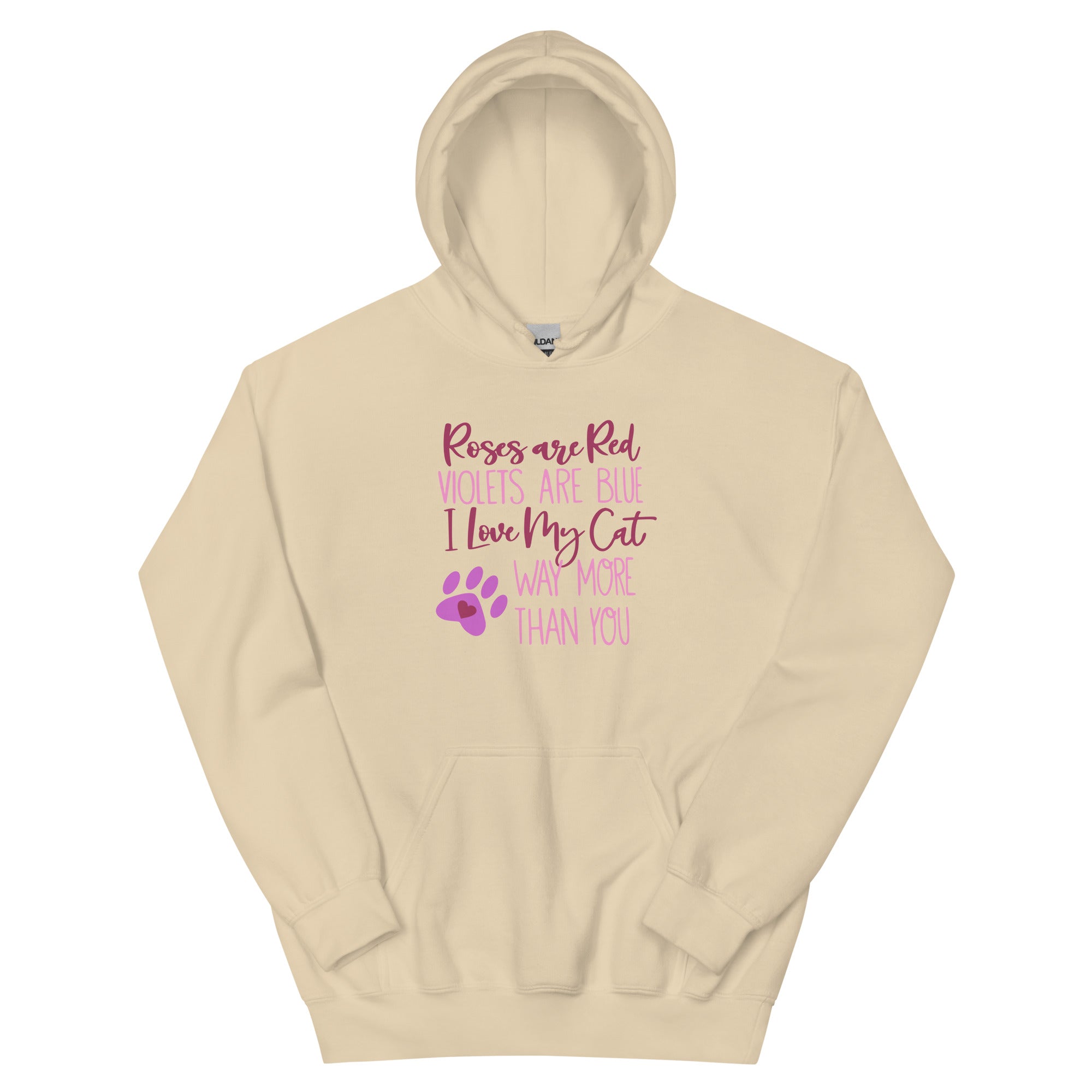 Ultimate Cozy Cat Lover Hoodie - Roses Are Red Edition