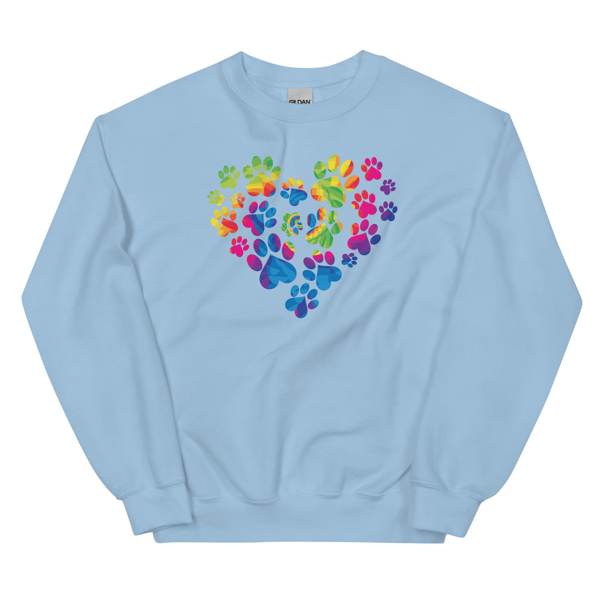 Premium Anniversary Paw Print Crewneck Sweatshirt - Ultimate Comfort for Animal Lovers