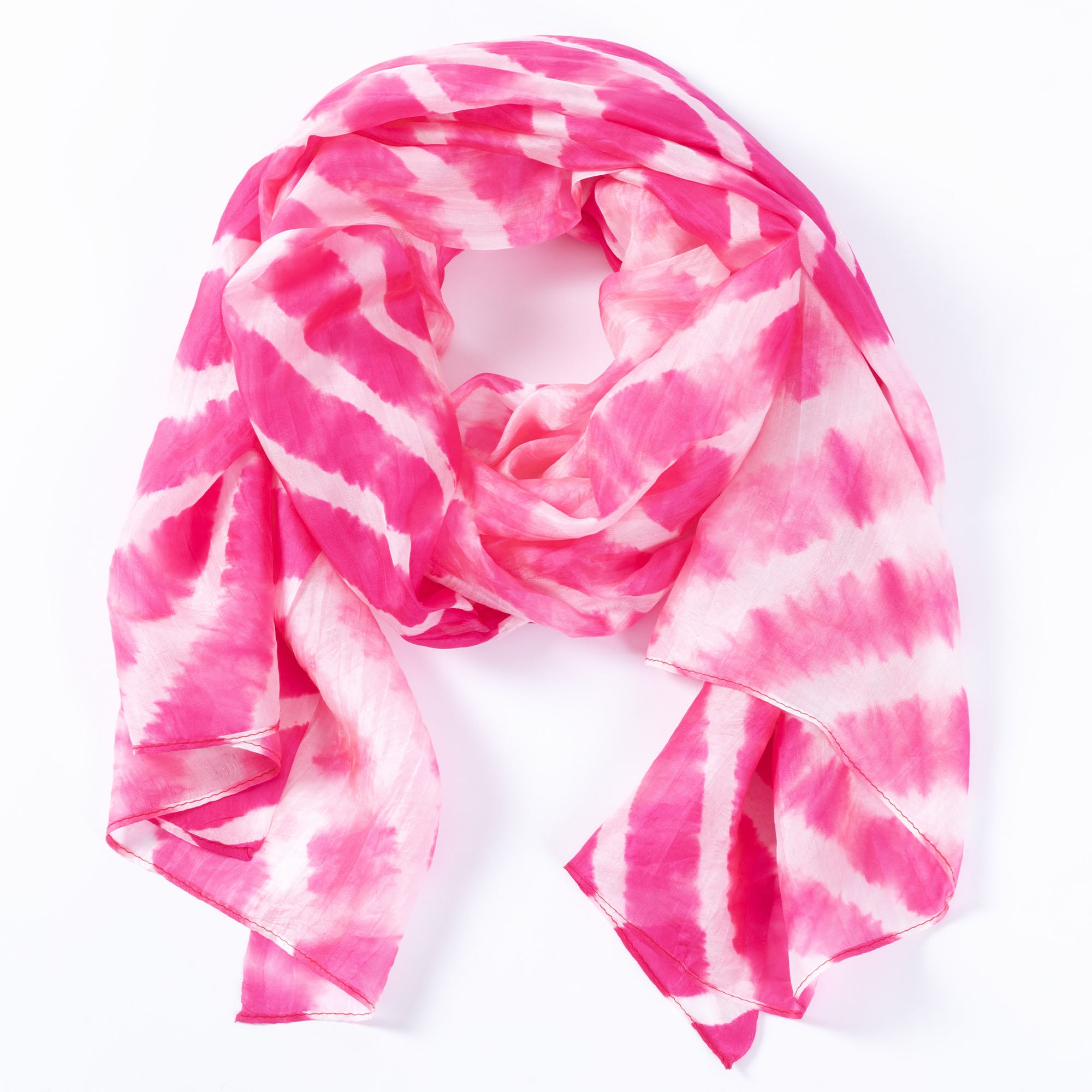 Premium Tie-Dye Silk Scarf - Handmade Luxury Accessory