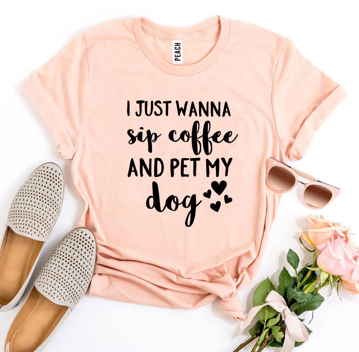 Ultimate Cozy 'Sip Coffee & Pet My Dog' Premium T-Shirt