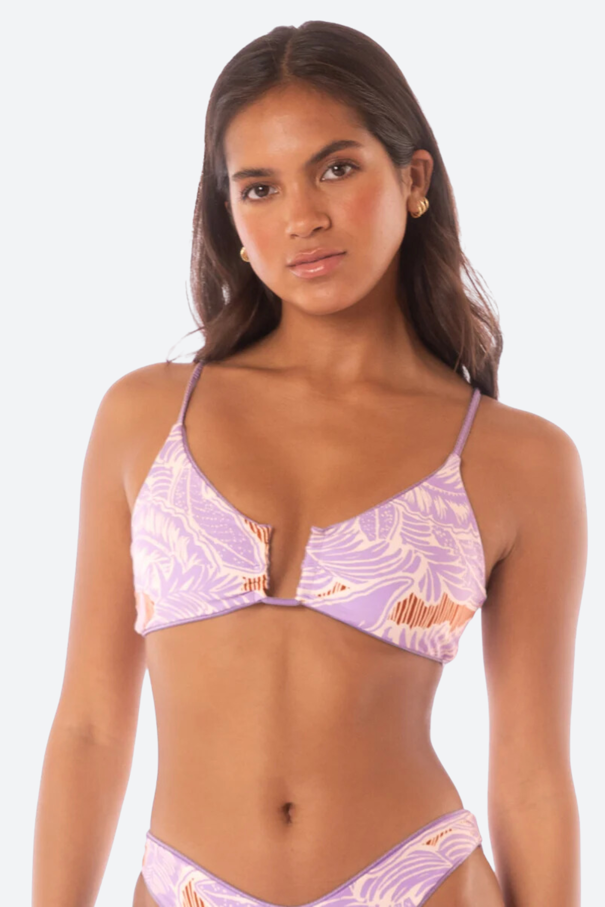 Premium Maaji Lavander Wisteria Bia Bikini Top - Pastel Purple