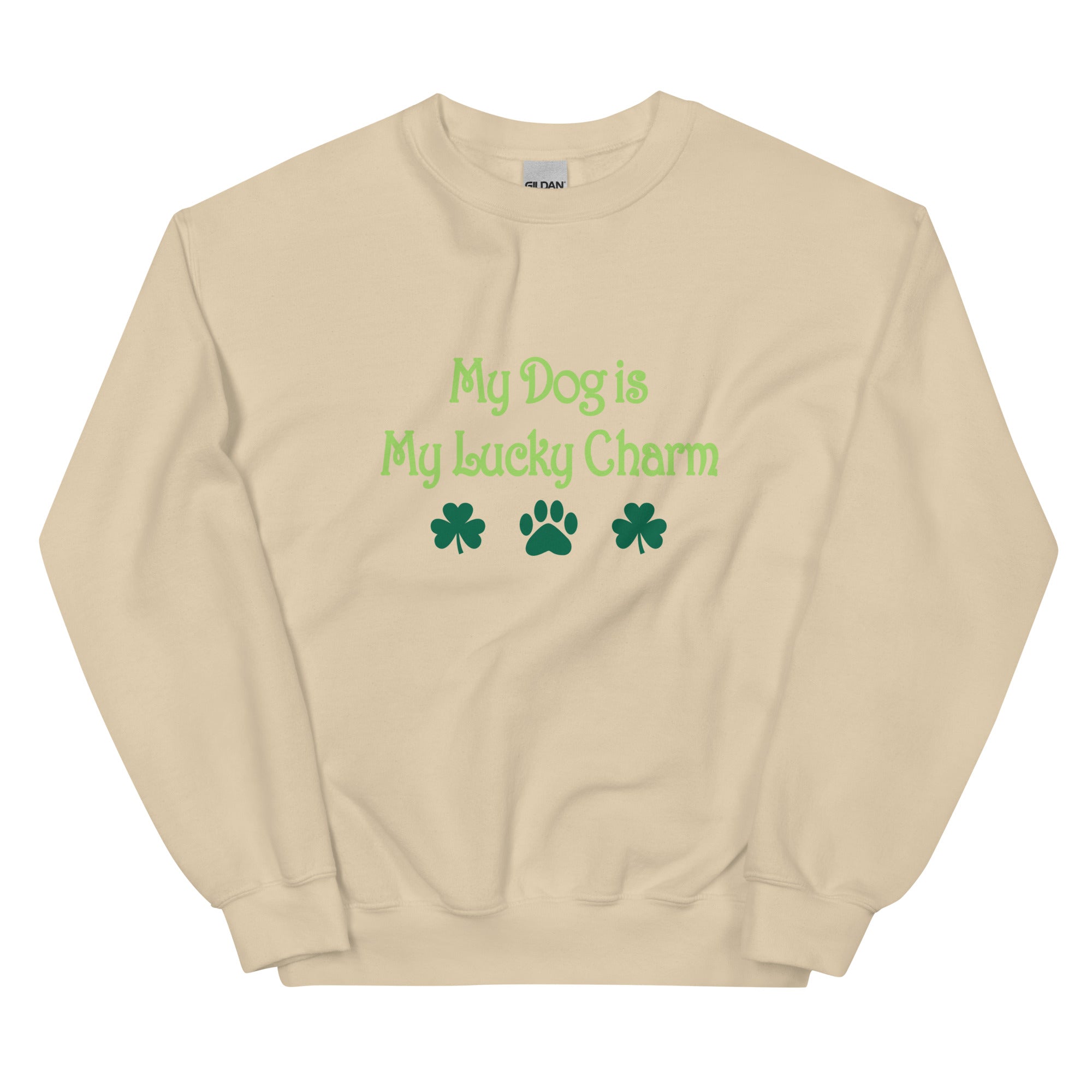 Premium 'My Dog Is My Lucky Charm' Crewneck Sweatshirt - Ultimate Comfort for Dog Lovers