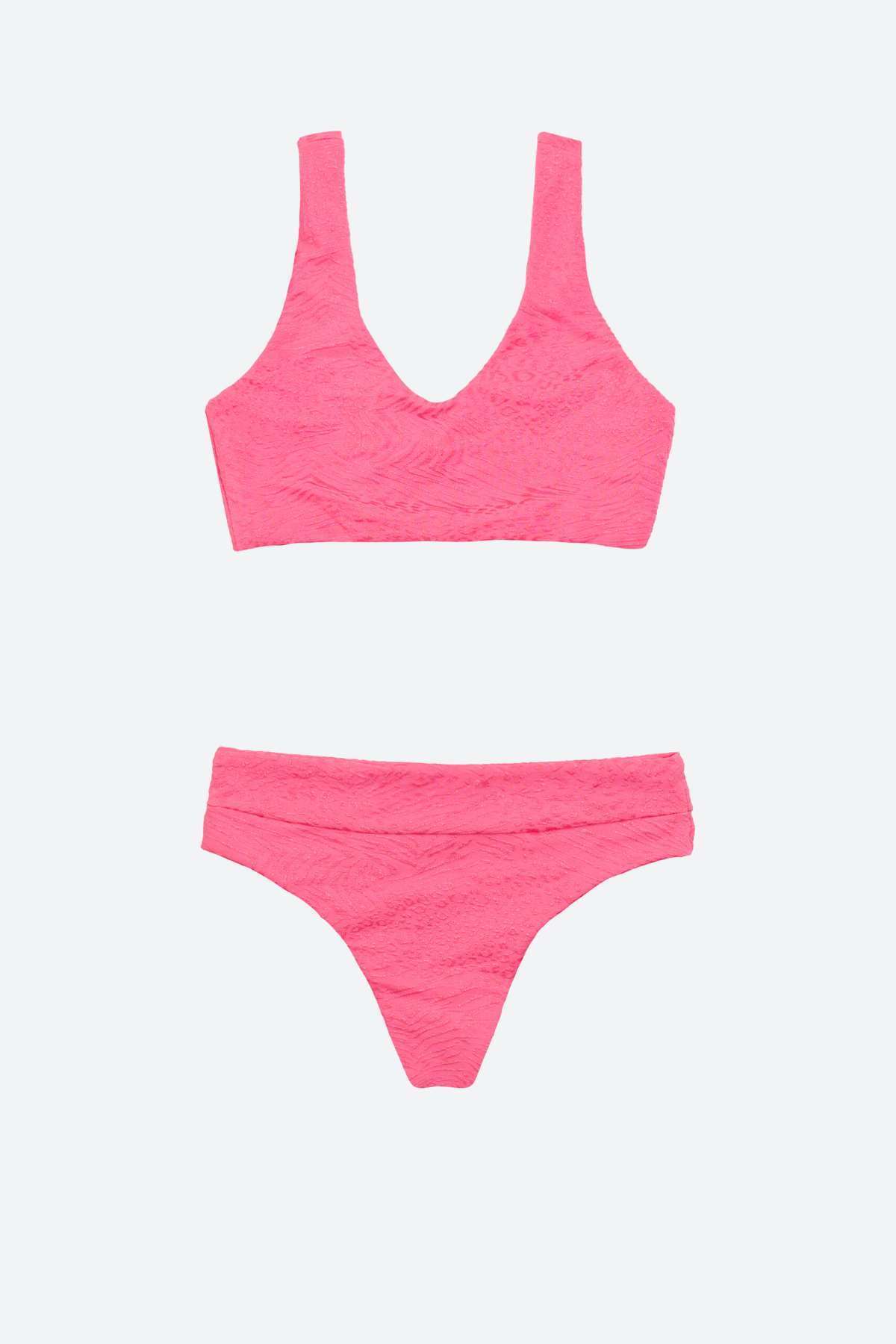 Premium Malai Textured Positano Jazz Kid Set - Sunny Pink