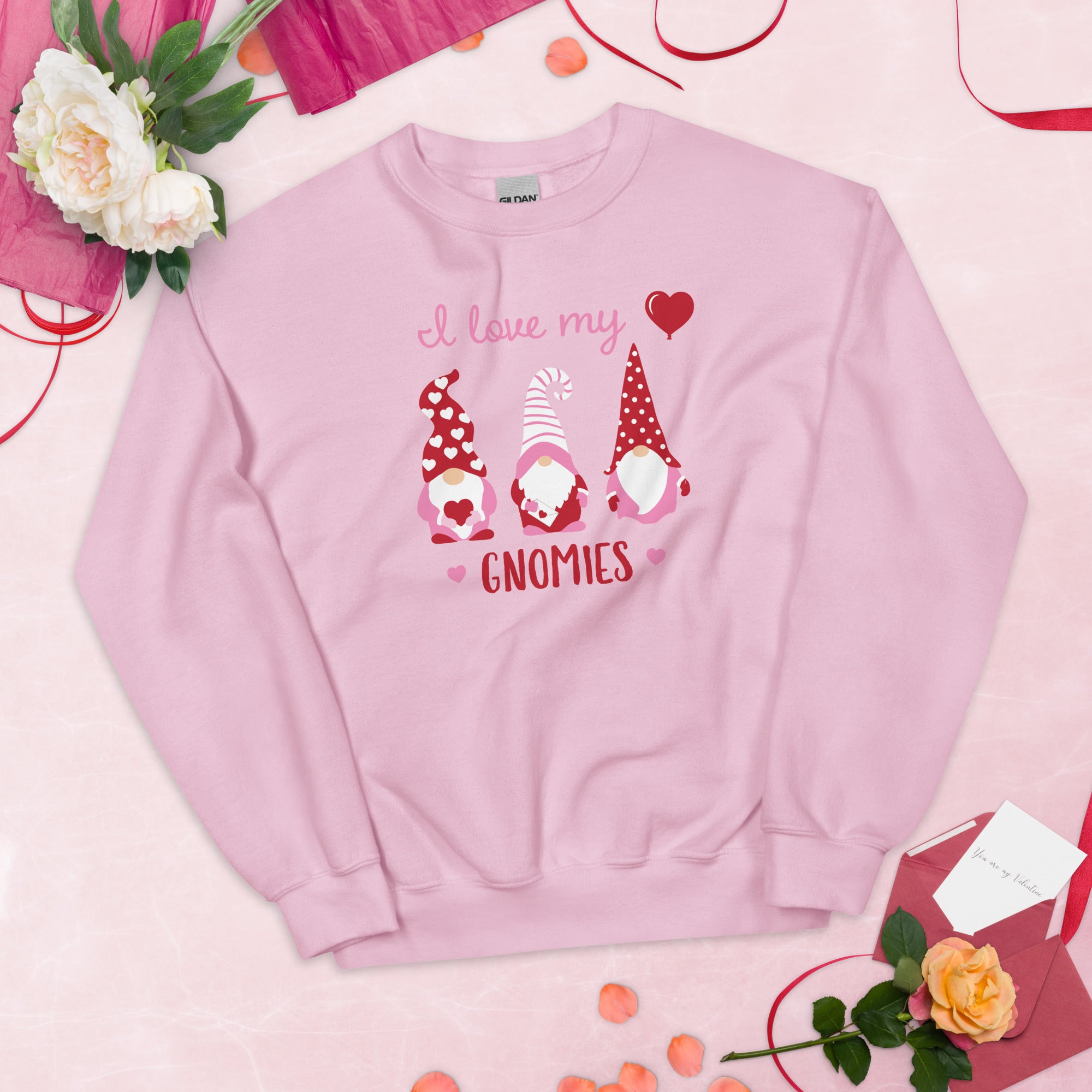 Premium Valentine's Gnome Crewneck Sweatshirt - Ultimate Comfort & Style