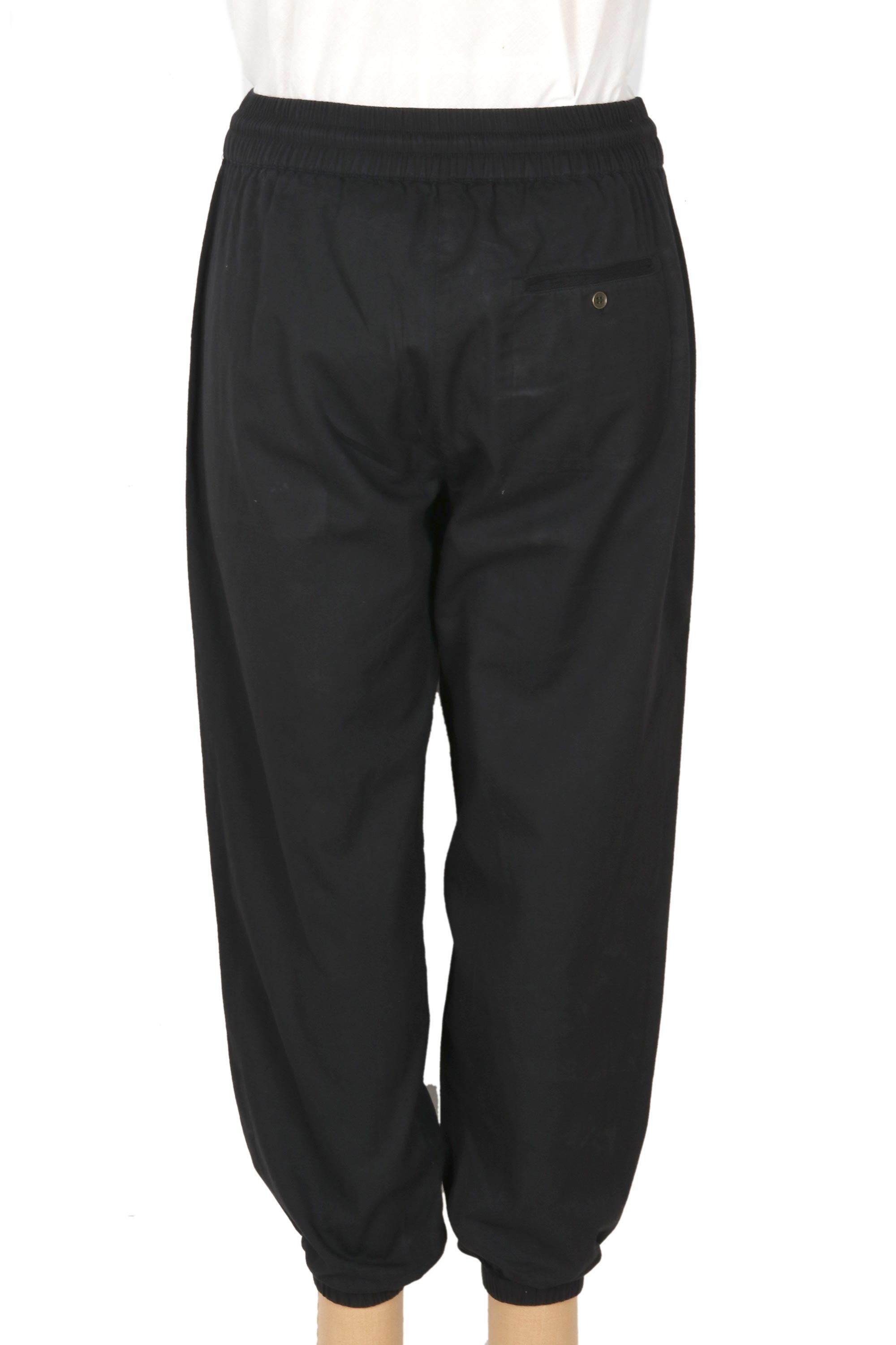 Premium Midnight Black Cotton Twill Joggers - Ultimate Comfort & Style