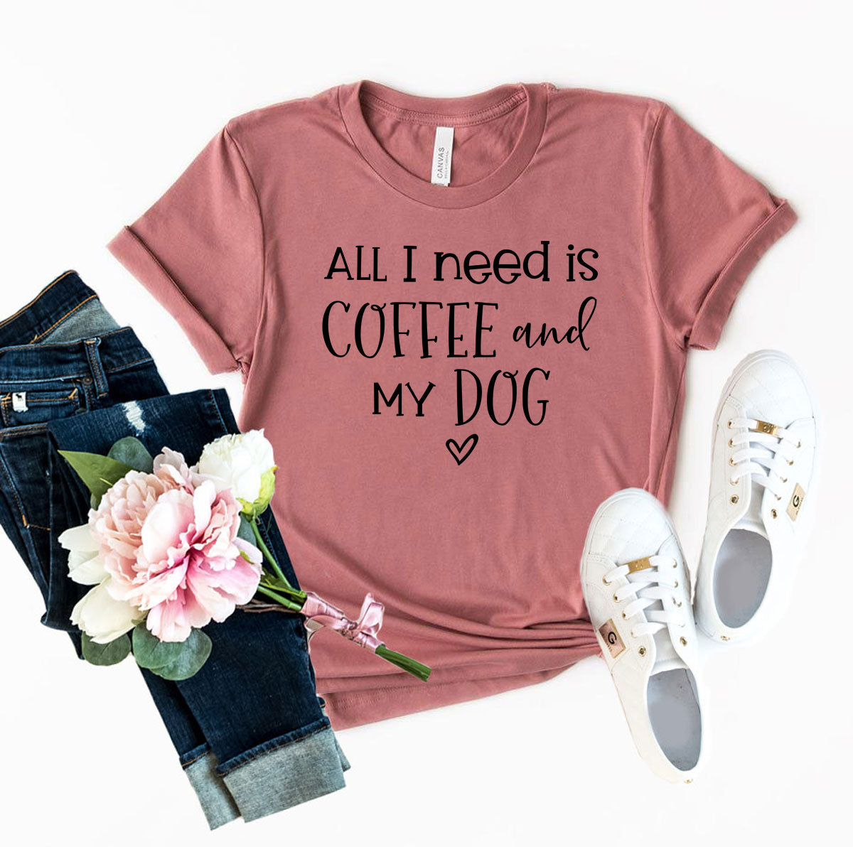 Premium Unisex 'Coffee & Dog Lover' T-Shirt