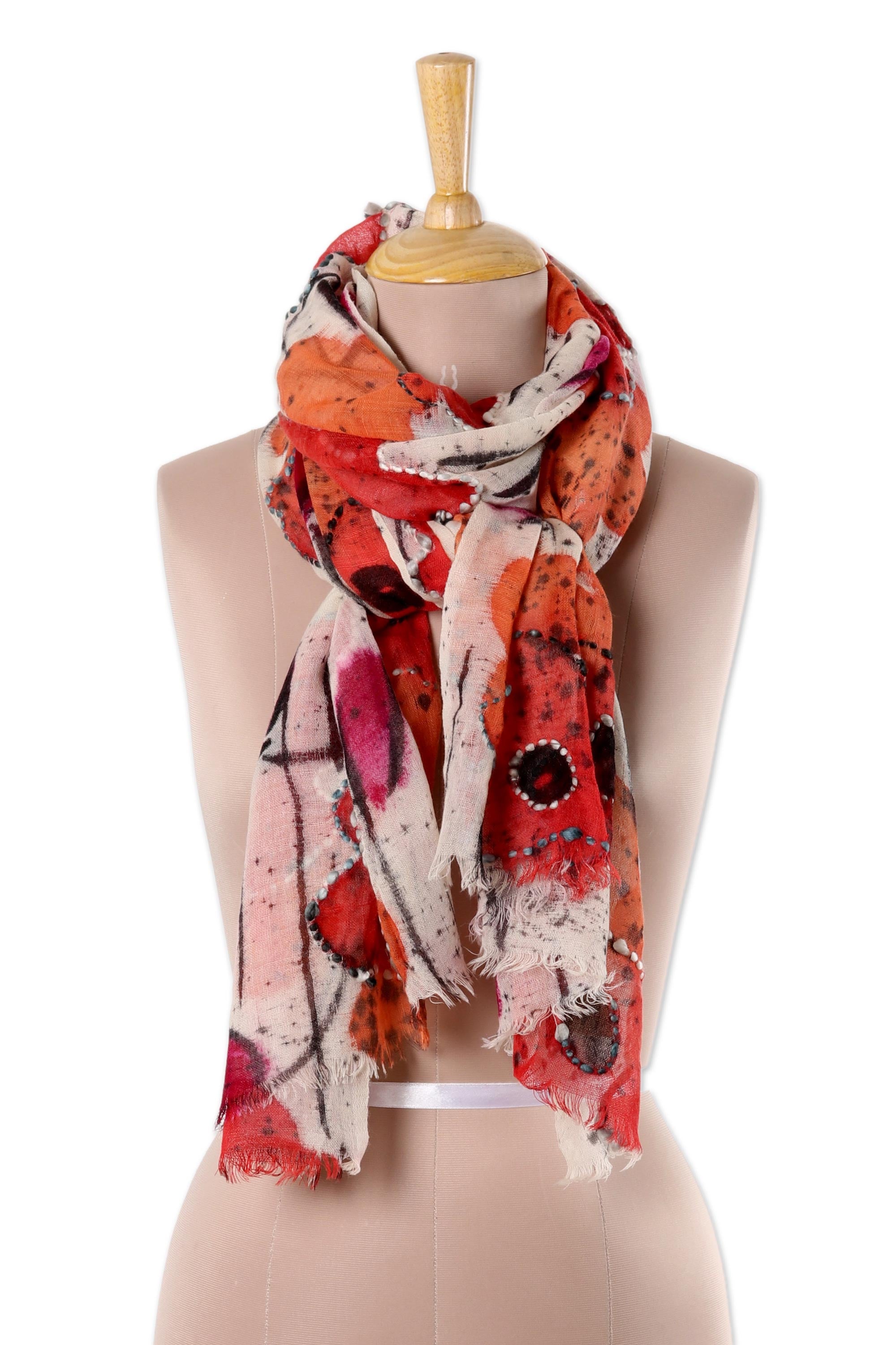 Premium Morning Allure Floral Wool Shawl - Handcrafted in India