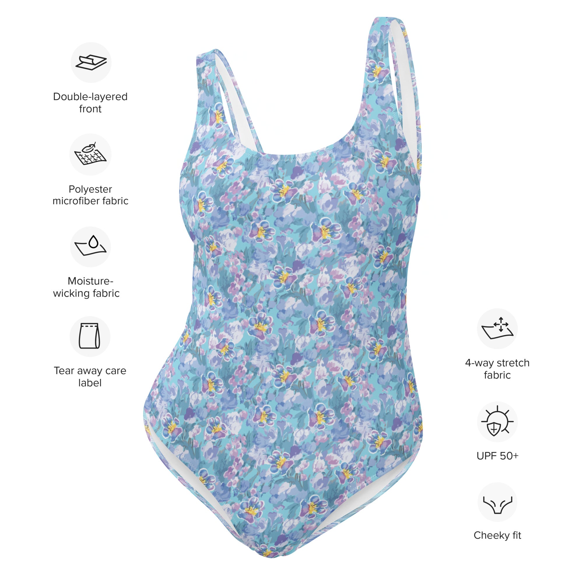 Premium Floral Paw One-Piece Swimsuit