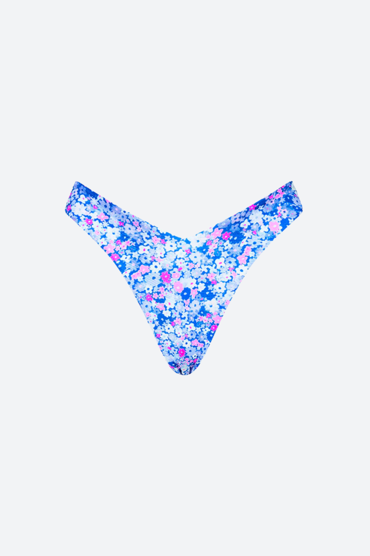 Premium Shimmer Swim Y-Cut Cheeky Bikini Bottom in Purple Pearls