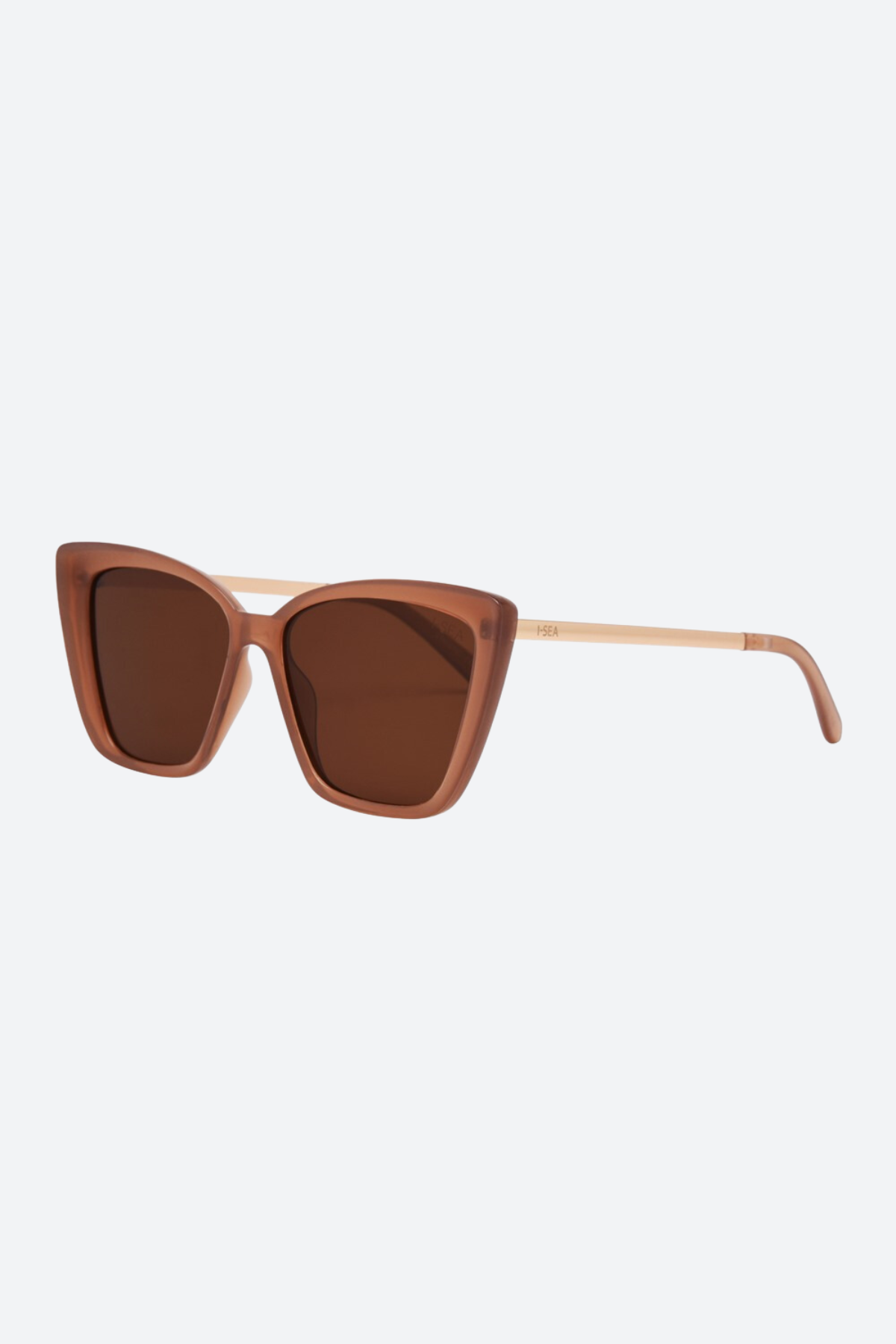 I-SEA Aloha Fox Polarized Sunglasses in Dusty Rose & Brown - Premium UV Protection