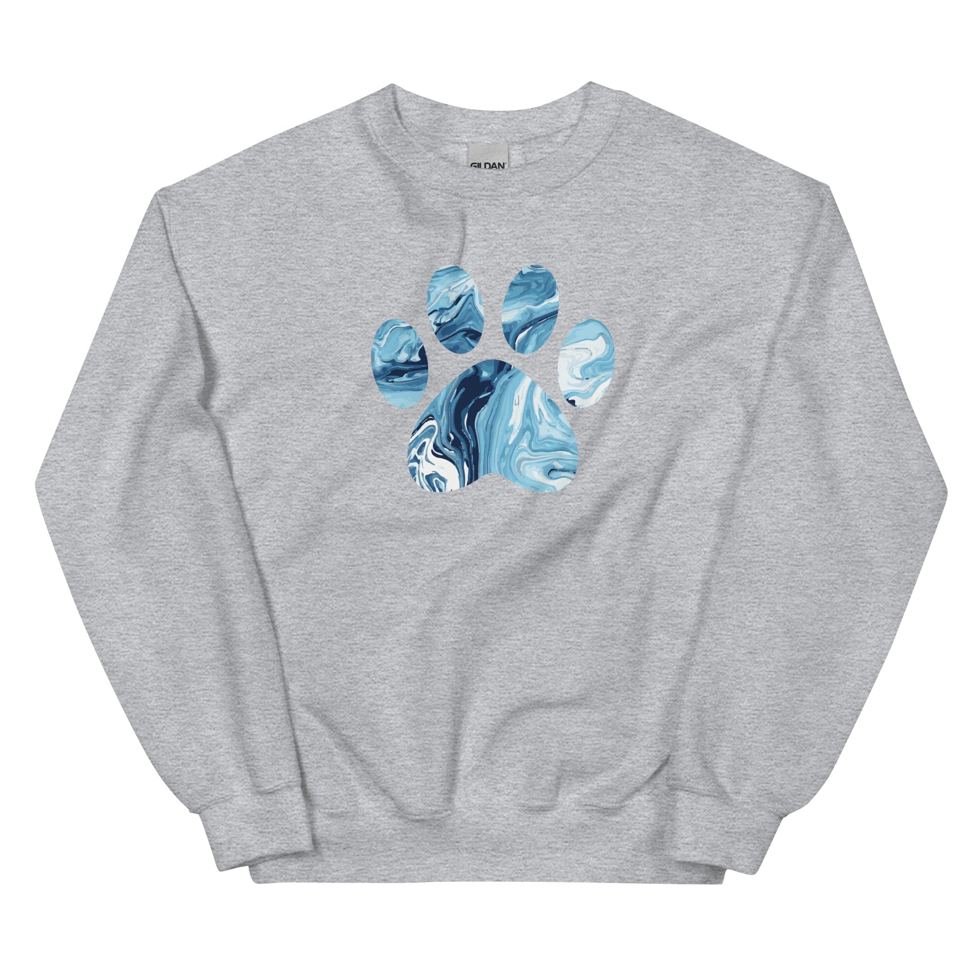 Premium Marbled Paw Crewneck Sweatshirt - Ultimate Comfort & Style