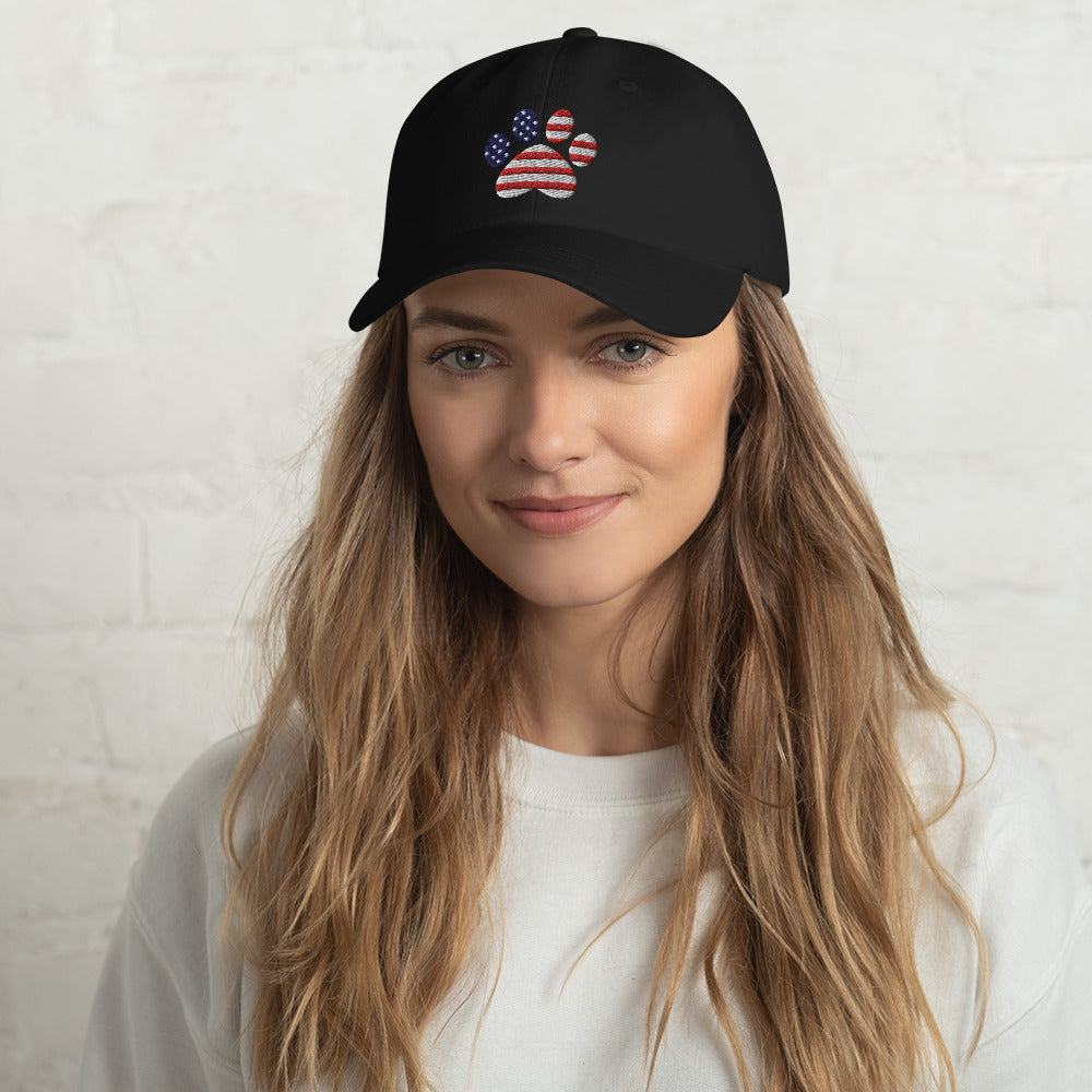 Ultimate Patriotic Paw Print Baseball Cap - Premium Style & Comfort