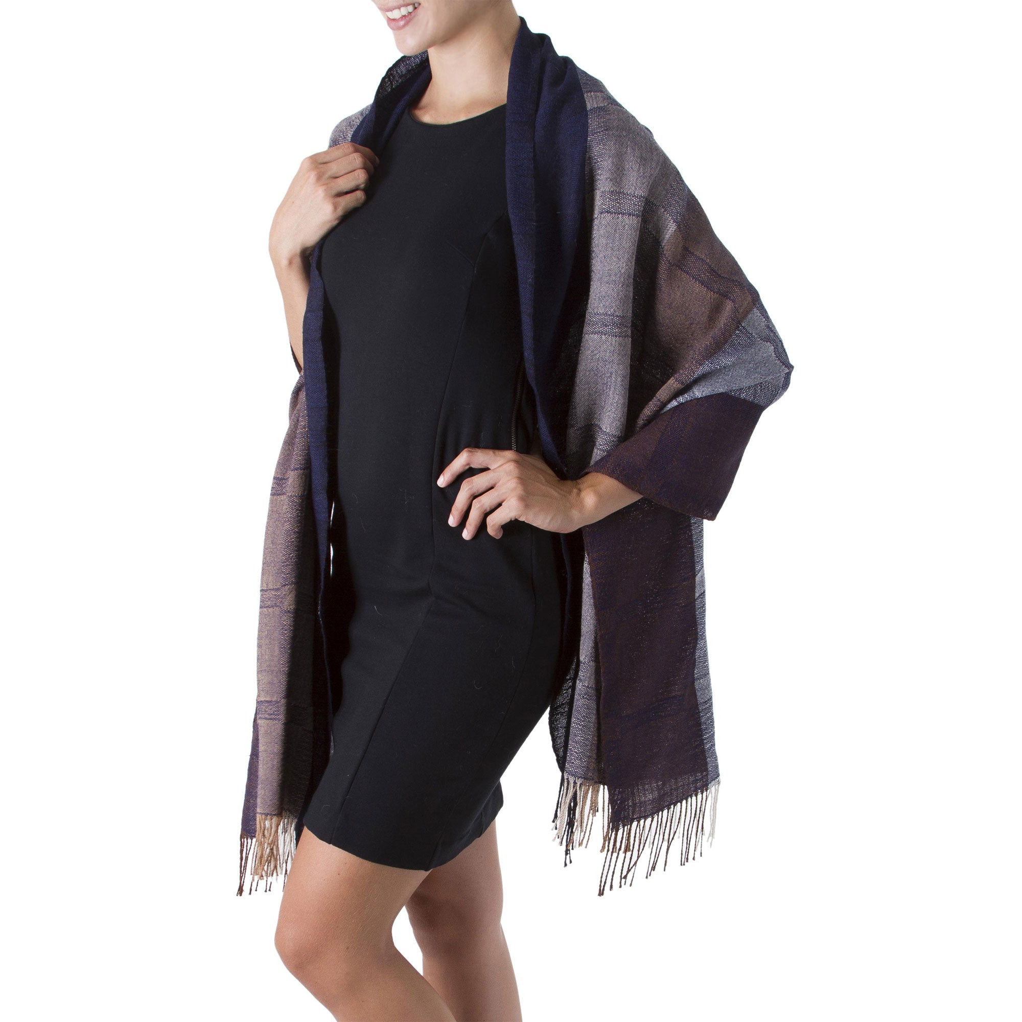 Premium Nazca Night Alpaca Shawl – Ultimate Luxury & Style