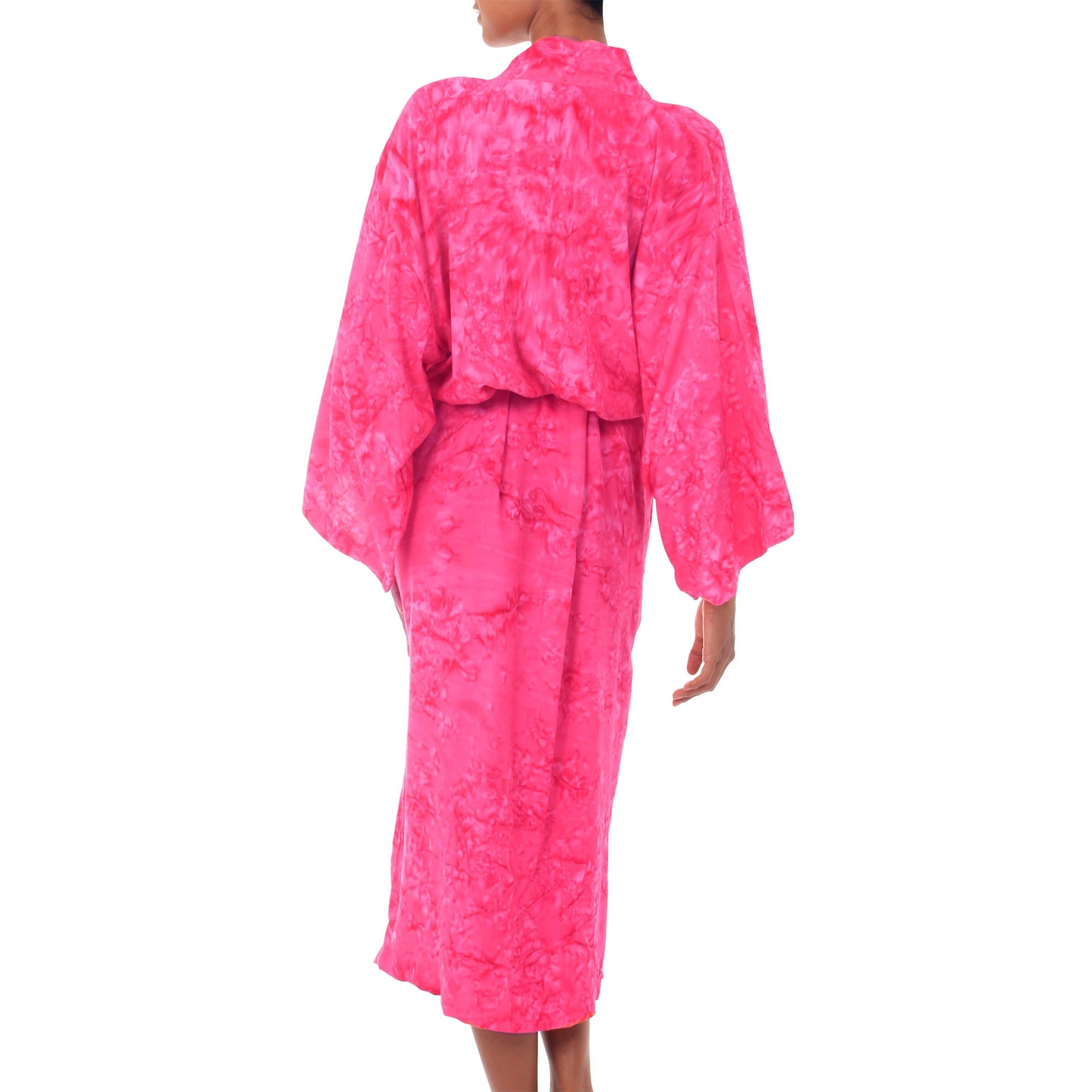 Premium Crimson Destiny Women's Batik Kimono Robe - Ultimate Comfort & Style