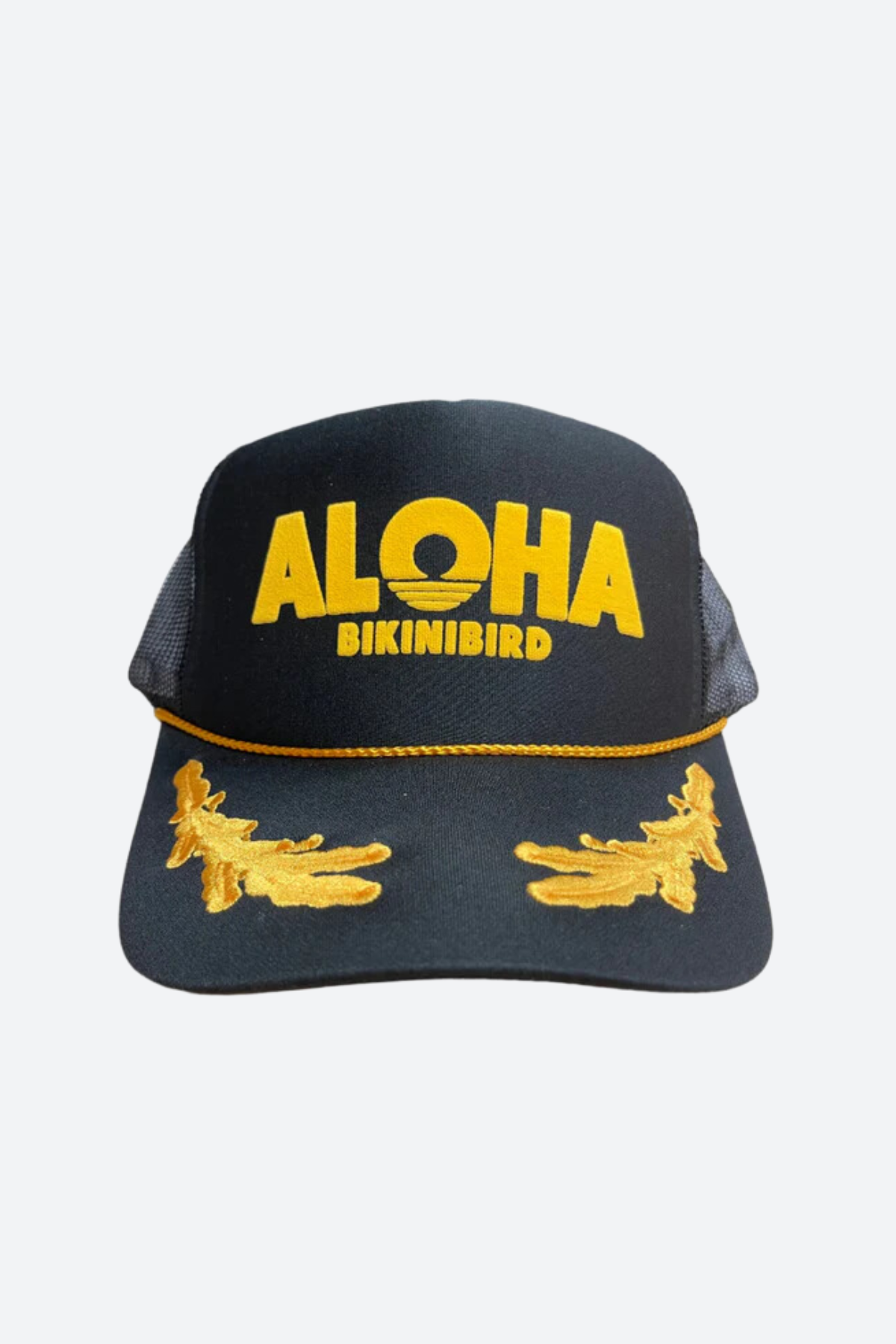 Premium Bikinibird Aloha Trucker Hat - Black & Gold Edition