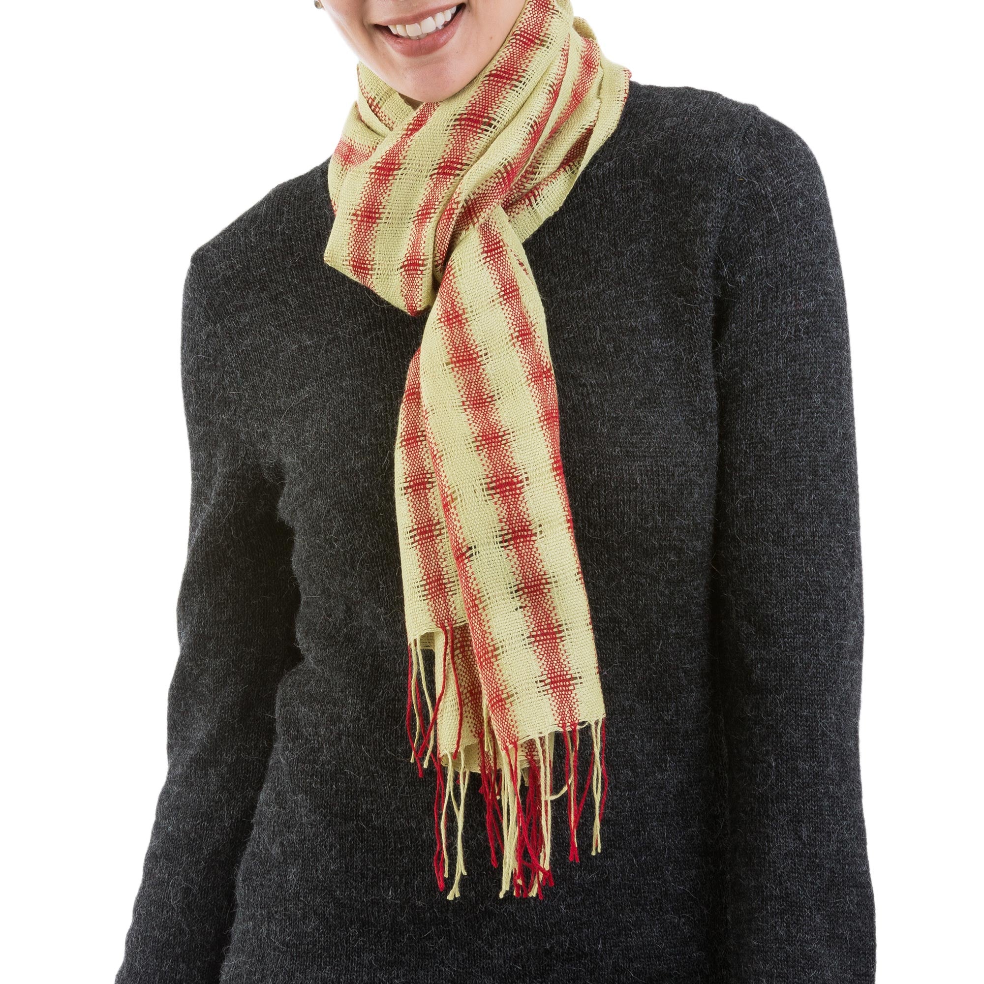 Premium Sunset Sky Alpaca Scarf - Ultimate Comfort & Style