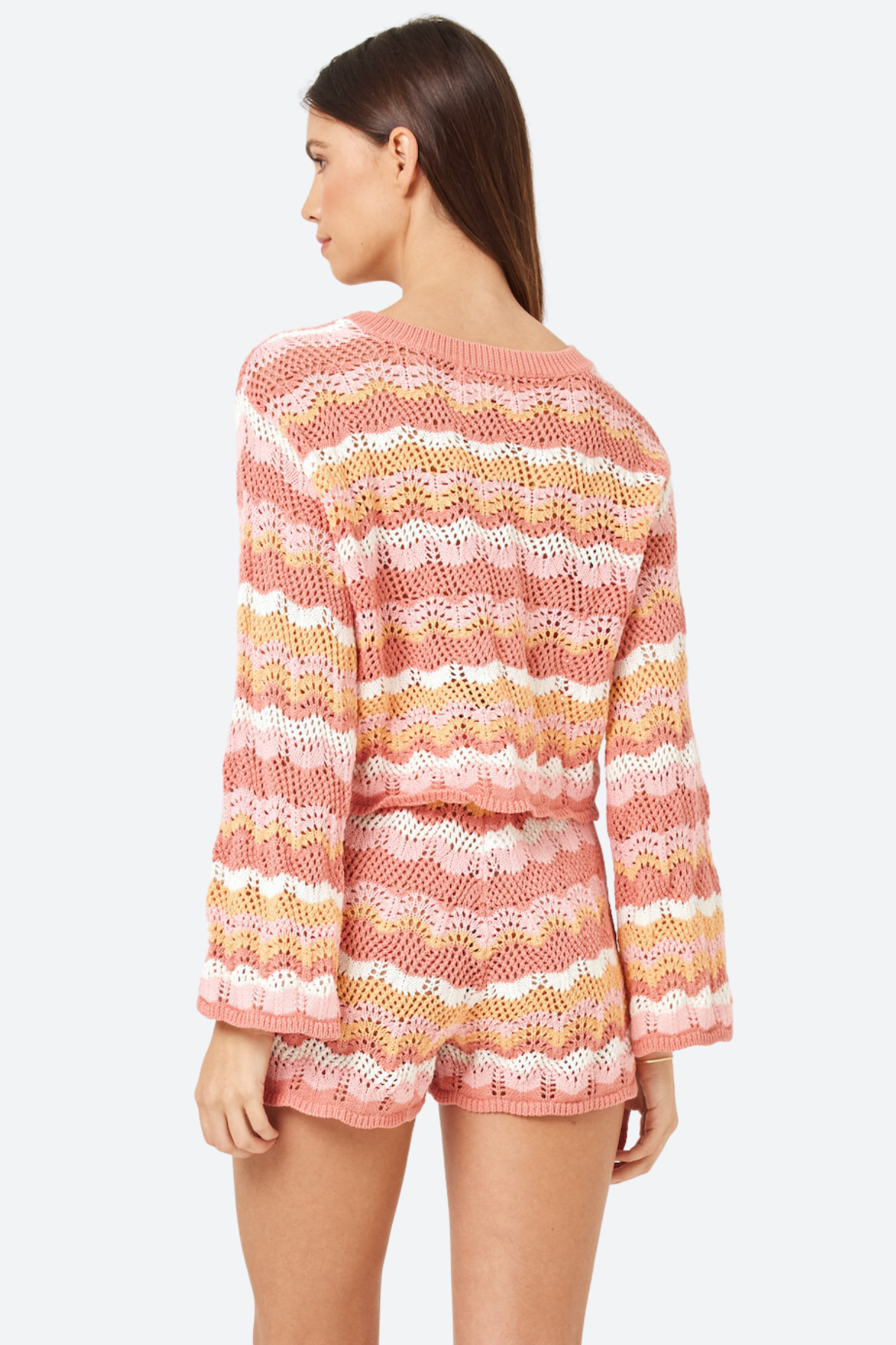 Premium L*Space Sun Ray Crochet Sweater - Bahama Bound Stripe