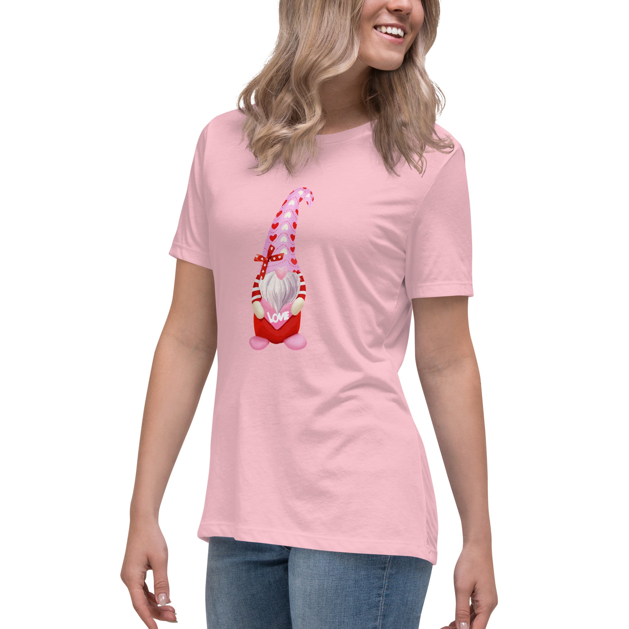 Premium Valentine Gnome Women's Relaxed Fit T-Shirt