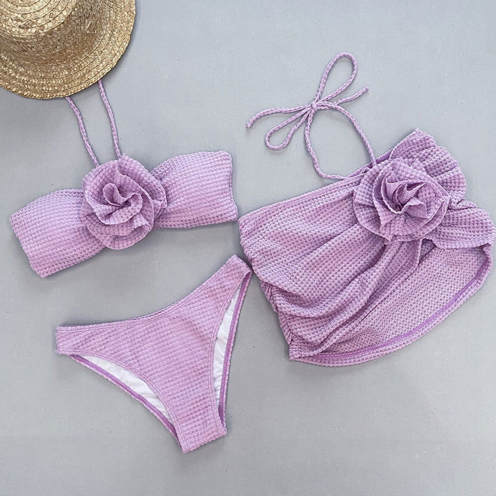 Ultimate Boho Chic Rosette Crochet Bikini Set