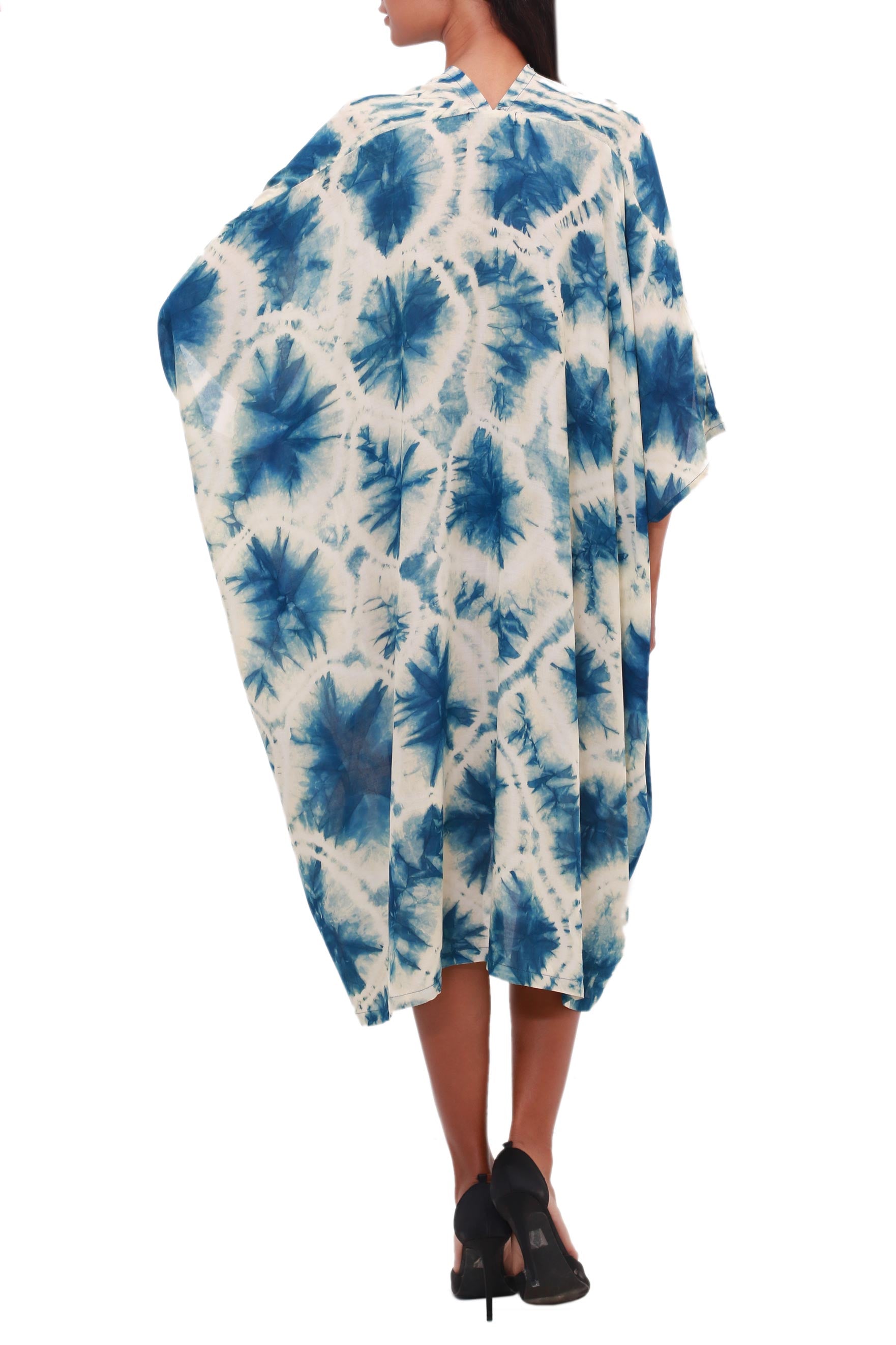 Premium Angin Segara Oceanic Tie-Dyed Rayon Caftan – Handcrafted in Java