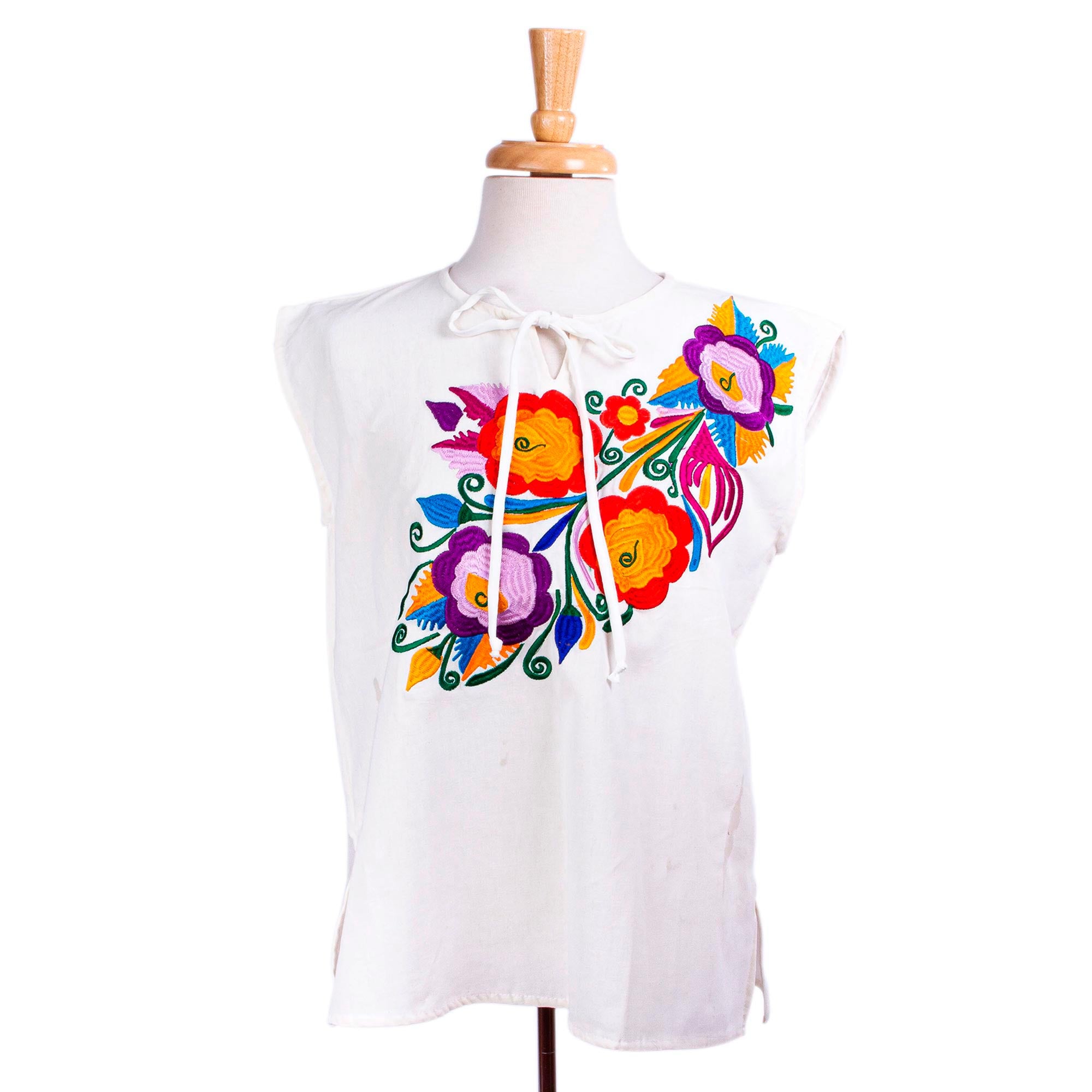 Premium Zapopan Multicolor Floral Embroidered Blouse