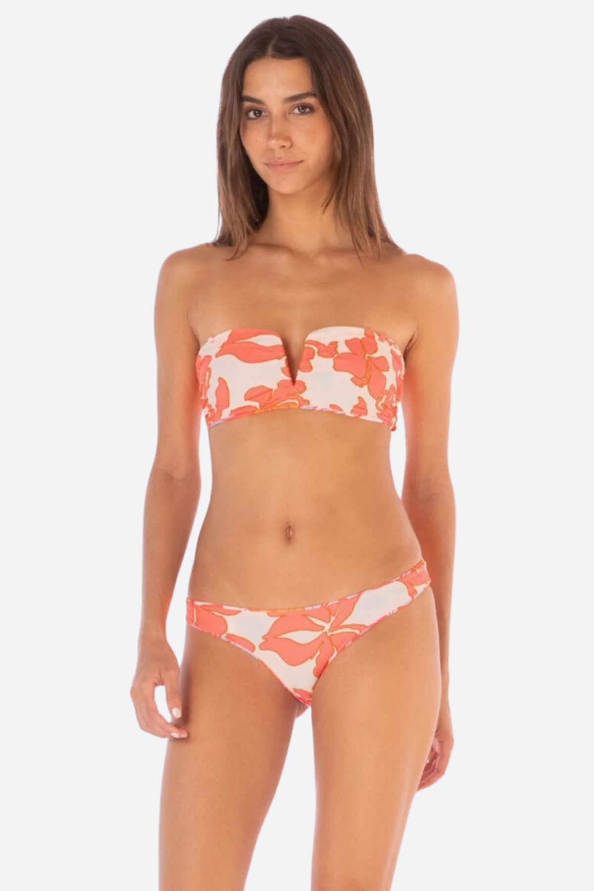 Premium Maaji Flower Scape Flirt Bikini Bottom - Pink | Ultimate Beachwear