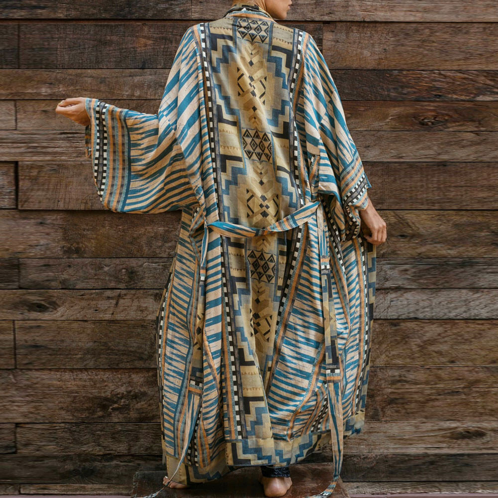 Premium Boho-Chic Geometric Maxi Beach Cover-Up