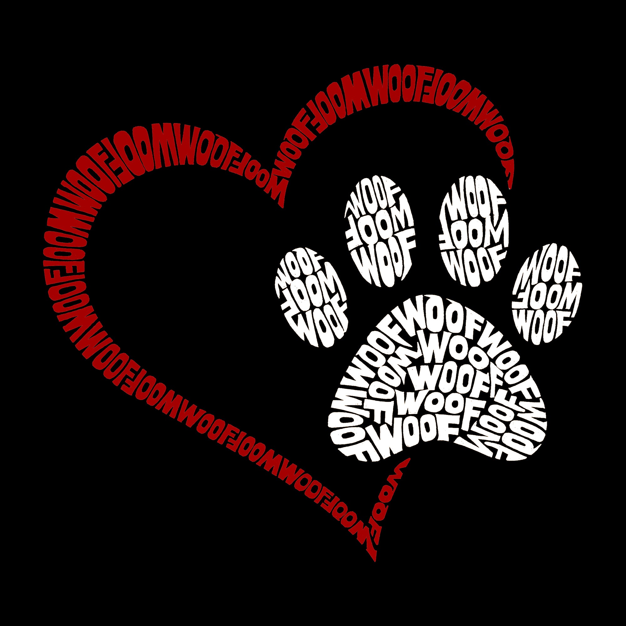 Premium Paw Heart - Ultimate Women's Word Art T-Shirt