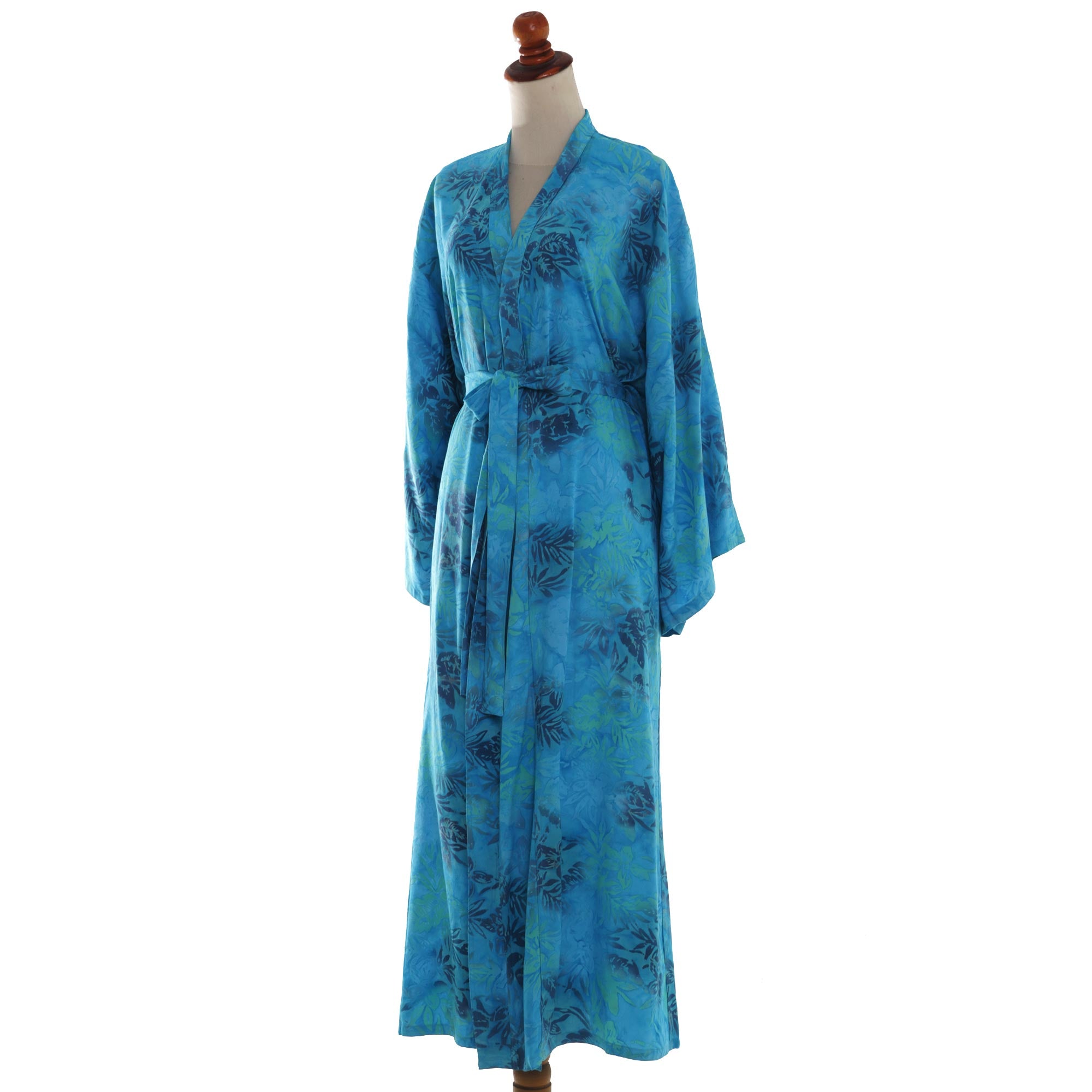 Premium Eden Rayon Batik Robe - Handmade Luxury