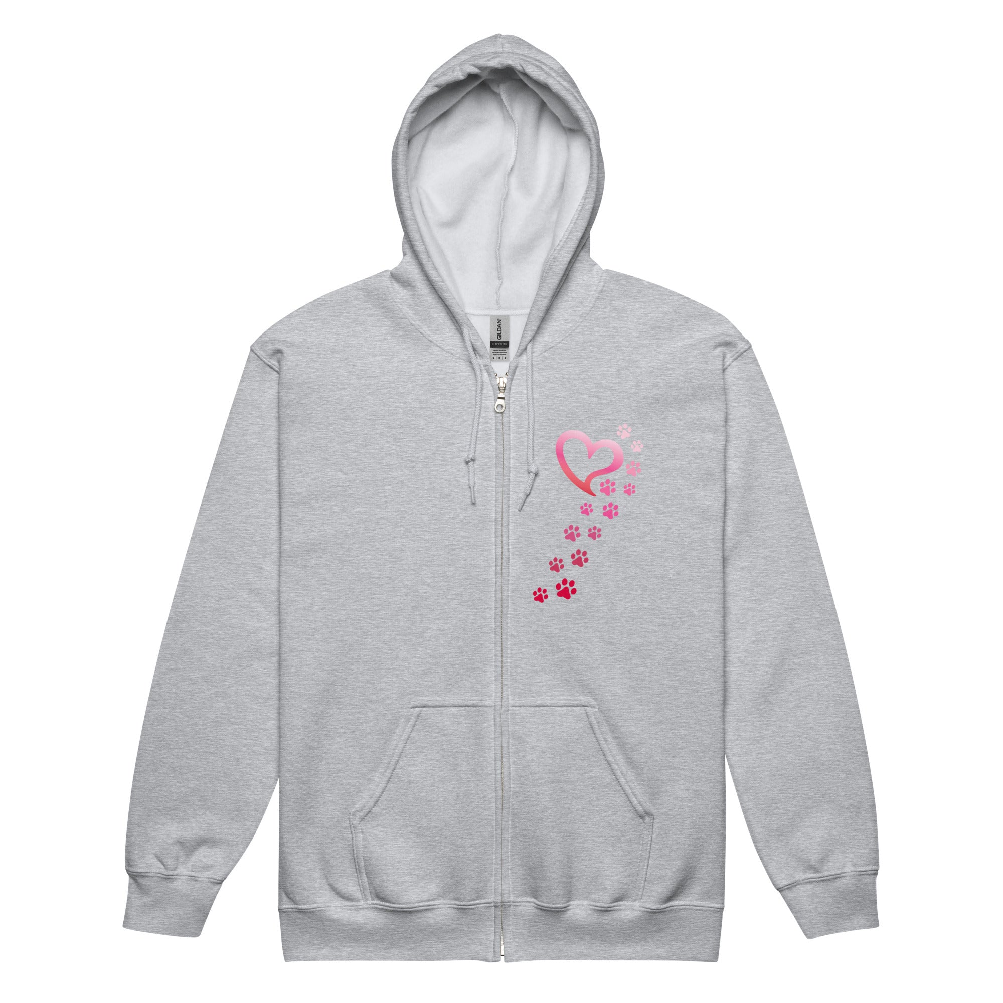 Premium Valentine Paws To My Heart Heavy Blend Zip Hoodie - Ultimate Comfort & Style