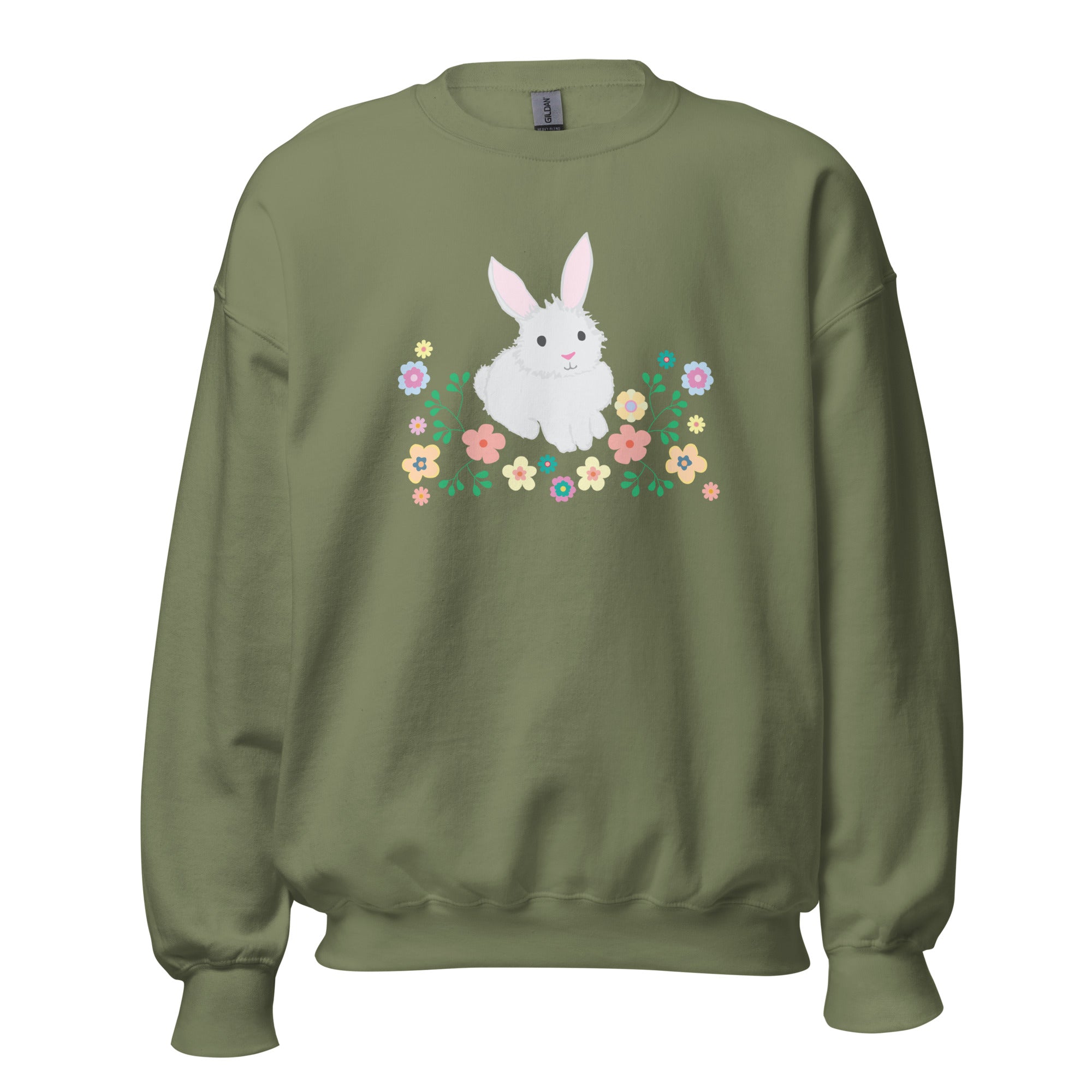 Premium Floral Bunny Crewneck Sweatshirt - Ultimate Comfort