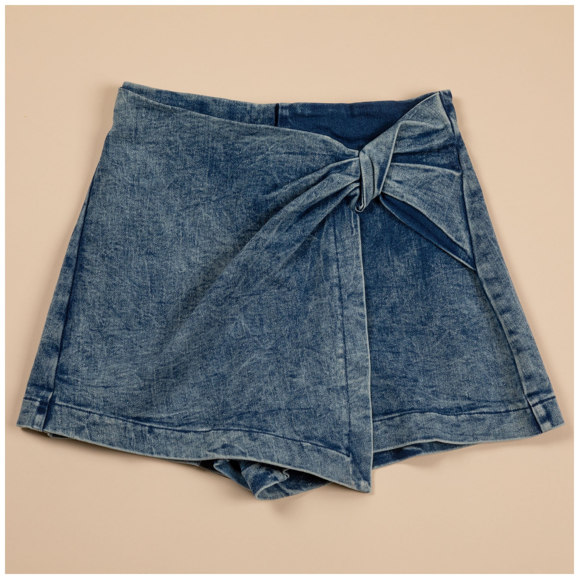 Premium Acid Wash Twist Skort - Ultimate Comfort & Style