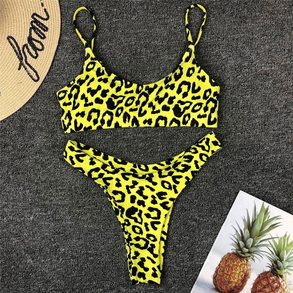 Ultimate Leopard Print High-Leg Bikini Set - Brazilian Style