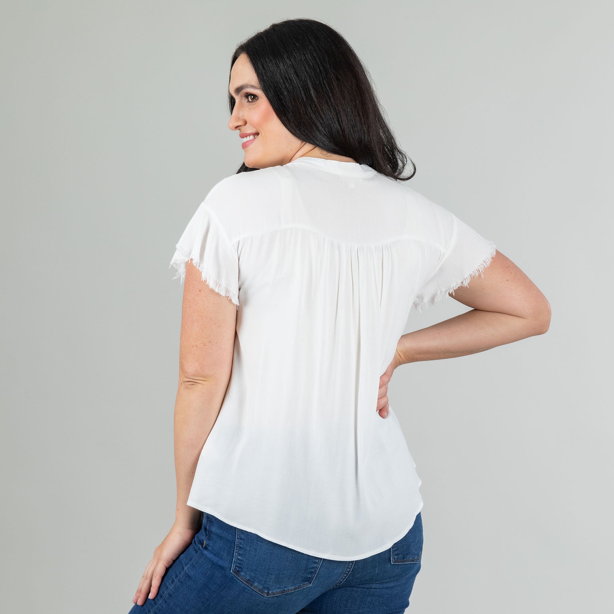 Premium Frayed Edge Blouse - Ultimate Wardrobe Essential