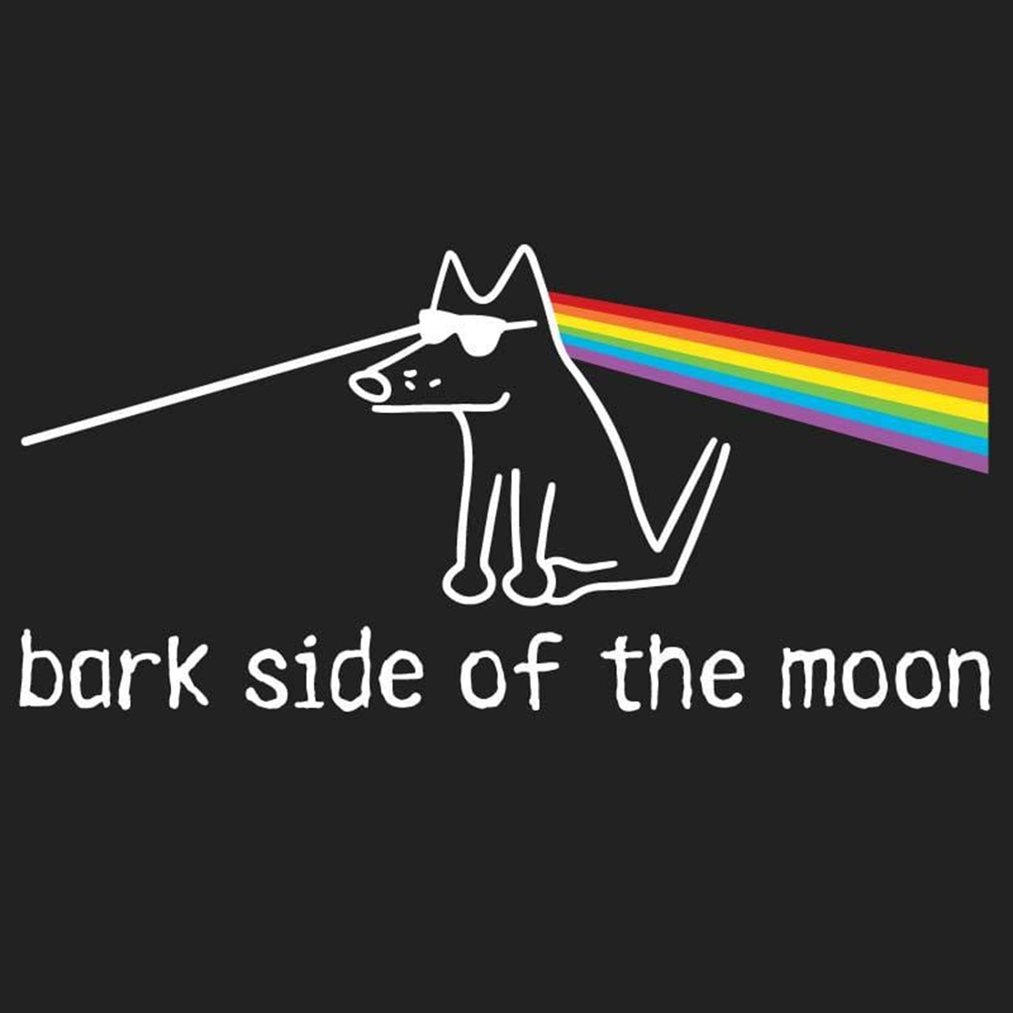 Premium Teddy the Dog: Bark Side of the Moon V-Neck Tee