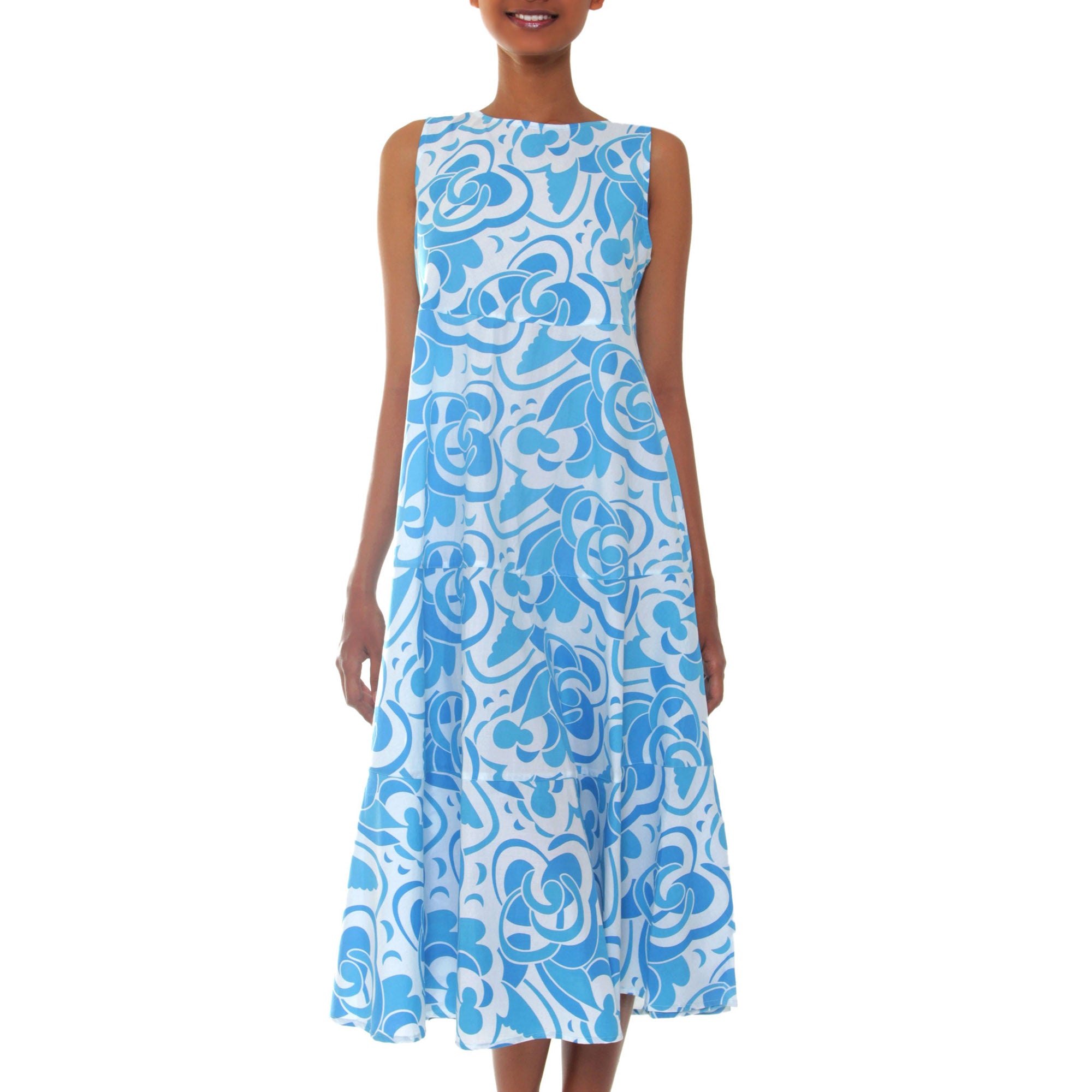 Premium Bali Sky Handcrafted Cotton Batik Dress - Ultimate Summer Style