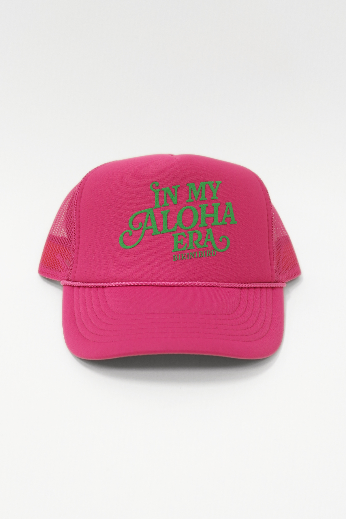 Premium Bikinibird Aloha Era Trucker Hat - Magenta/Green