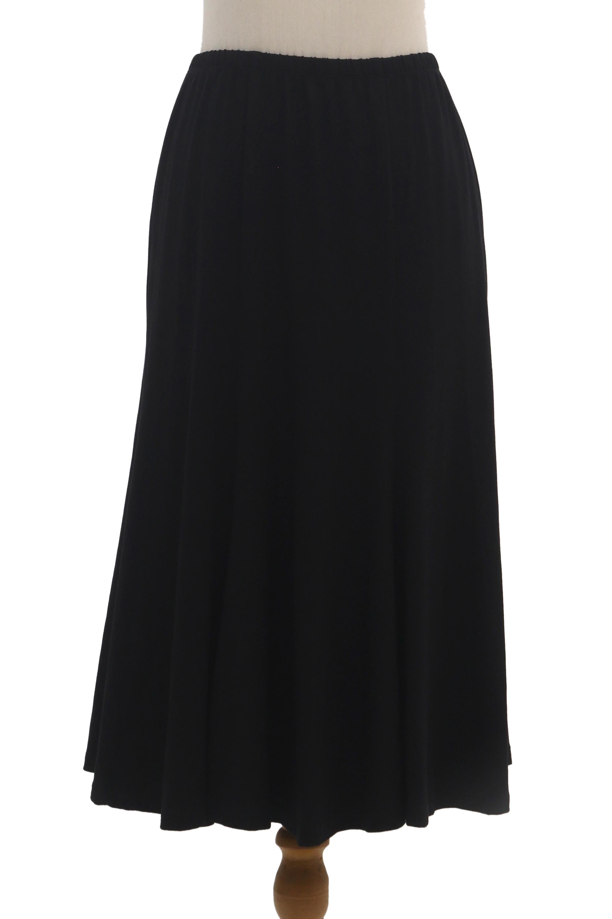 Premium Black Modal Flare Skirt by Ardor Artisan