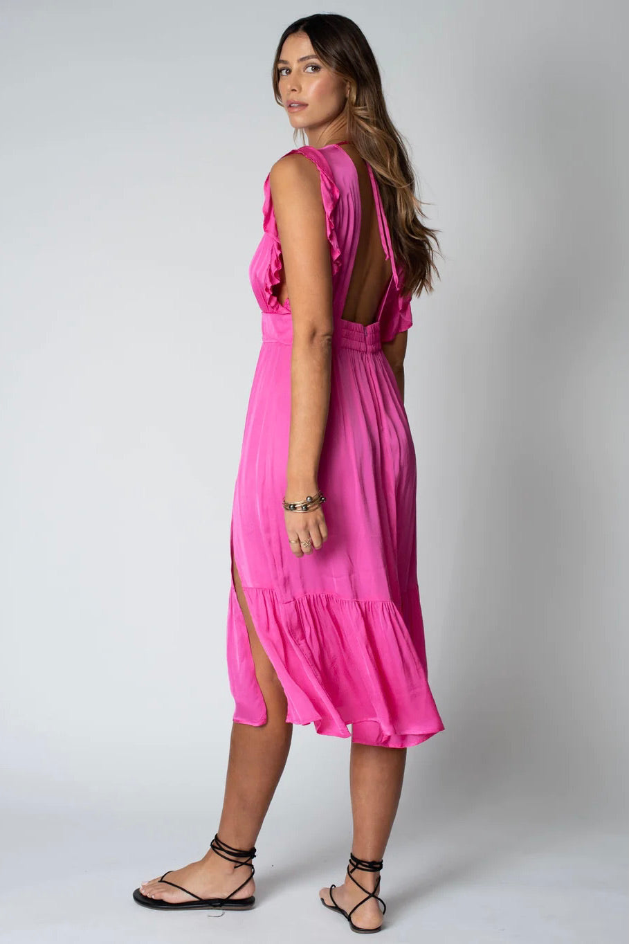 Stillwater Premium Jessie Midi Dress - Rose Elegance